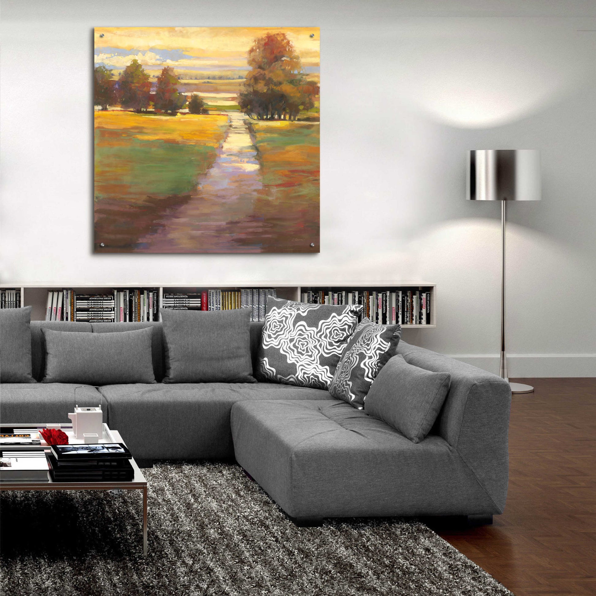 Epic Art 'October Path' by Carol Rowan, Acrylic Glass Wall Art,36x36