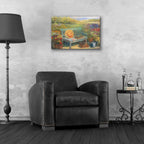 Working In The Garden by Carol Rowan - 24x16 acrylic wall art in a room