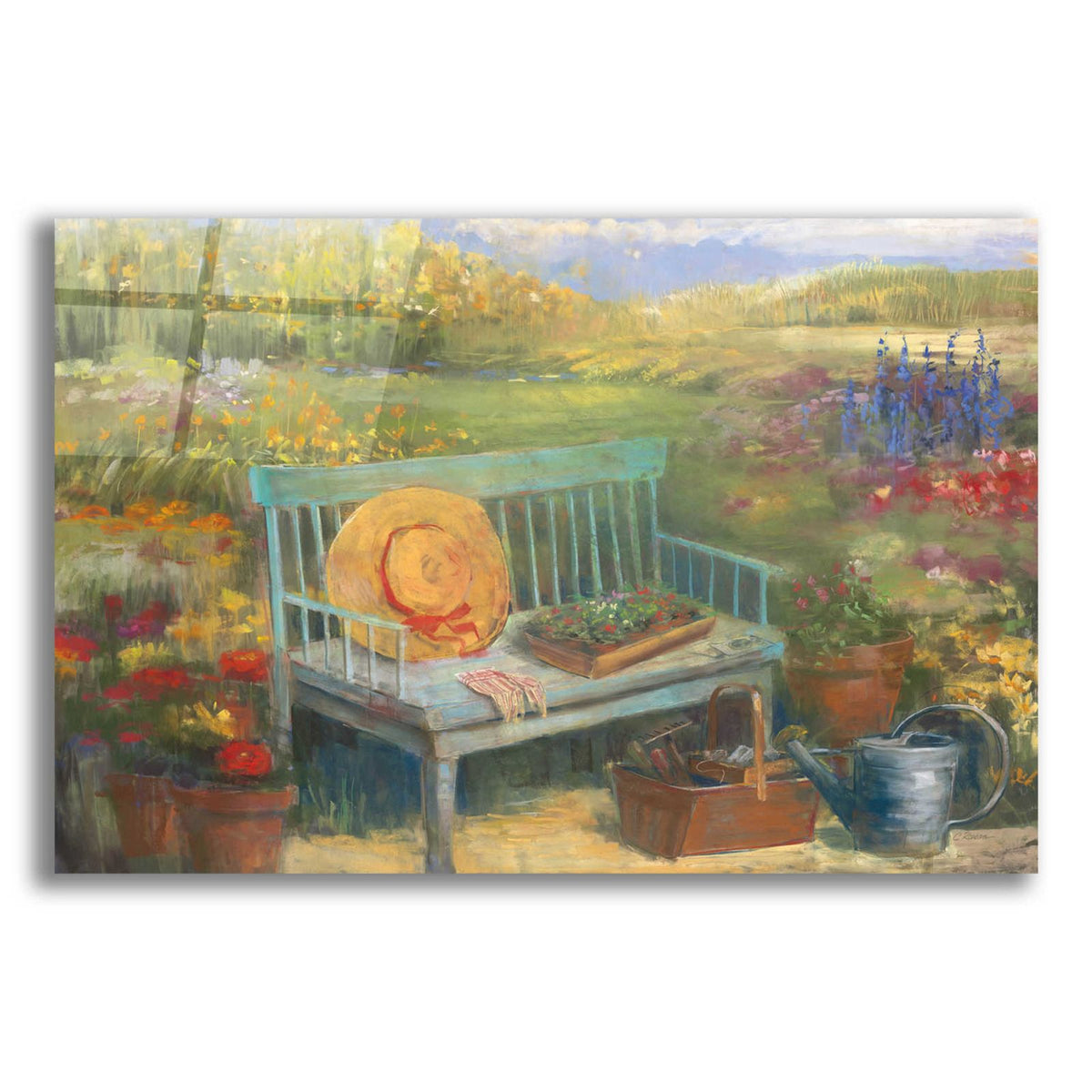 Working In The Garden by Carol Rowan acrylic glass wall art