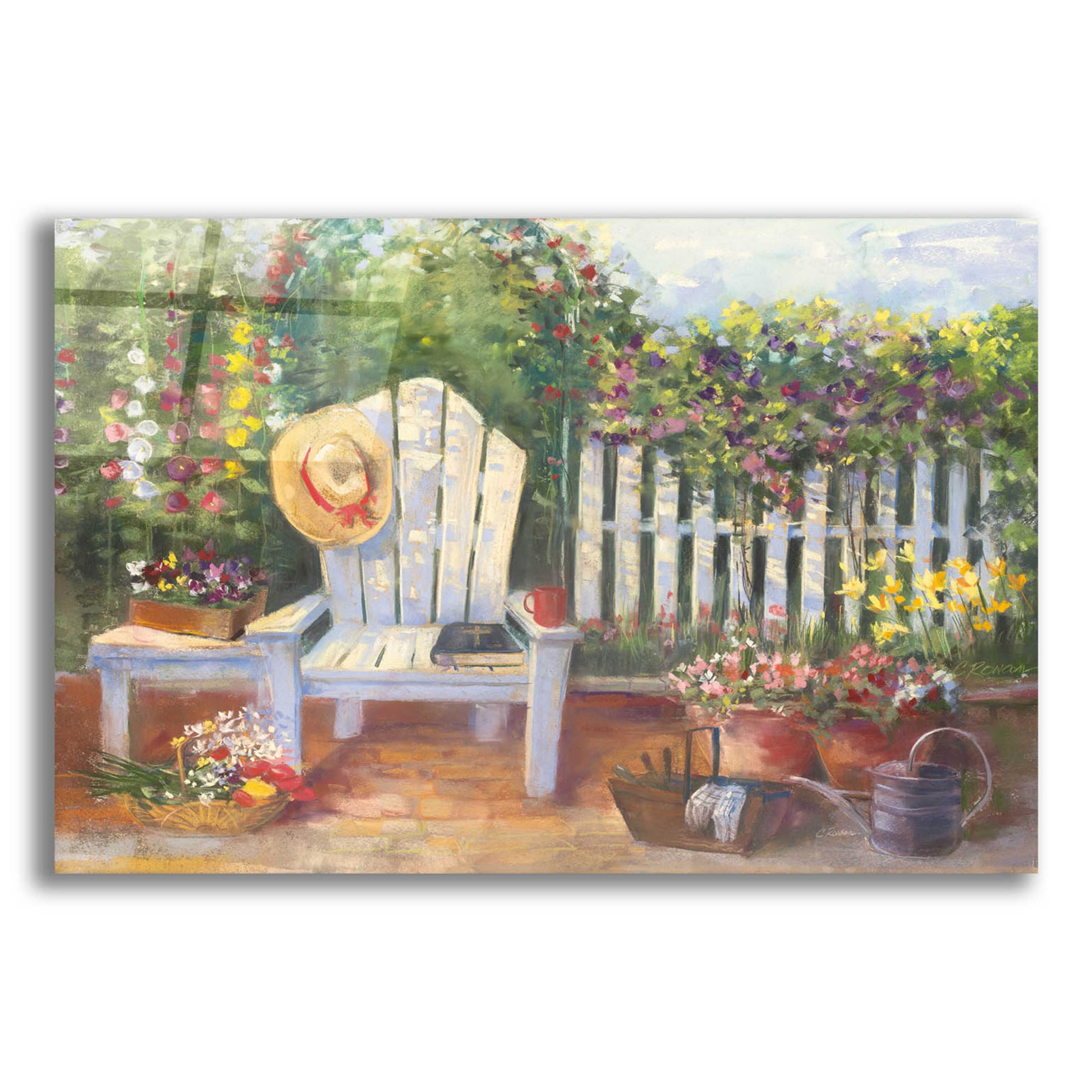 Epic Art 'Carols Sunny Garden' by Carol Rowan, Acrylic Glass Wall Art,24x16