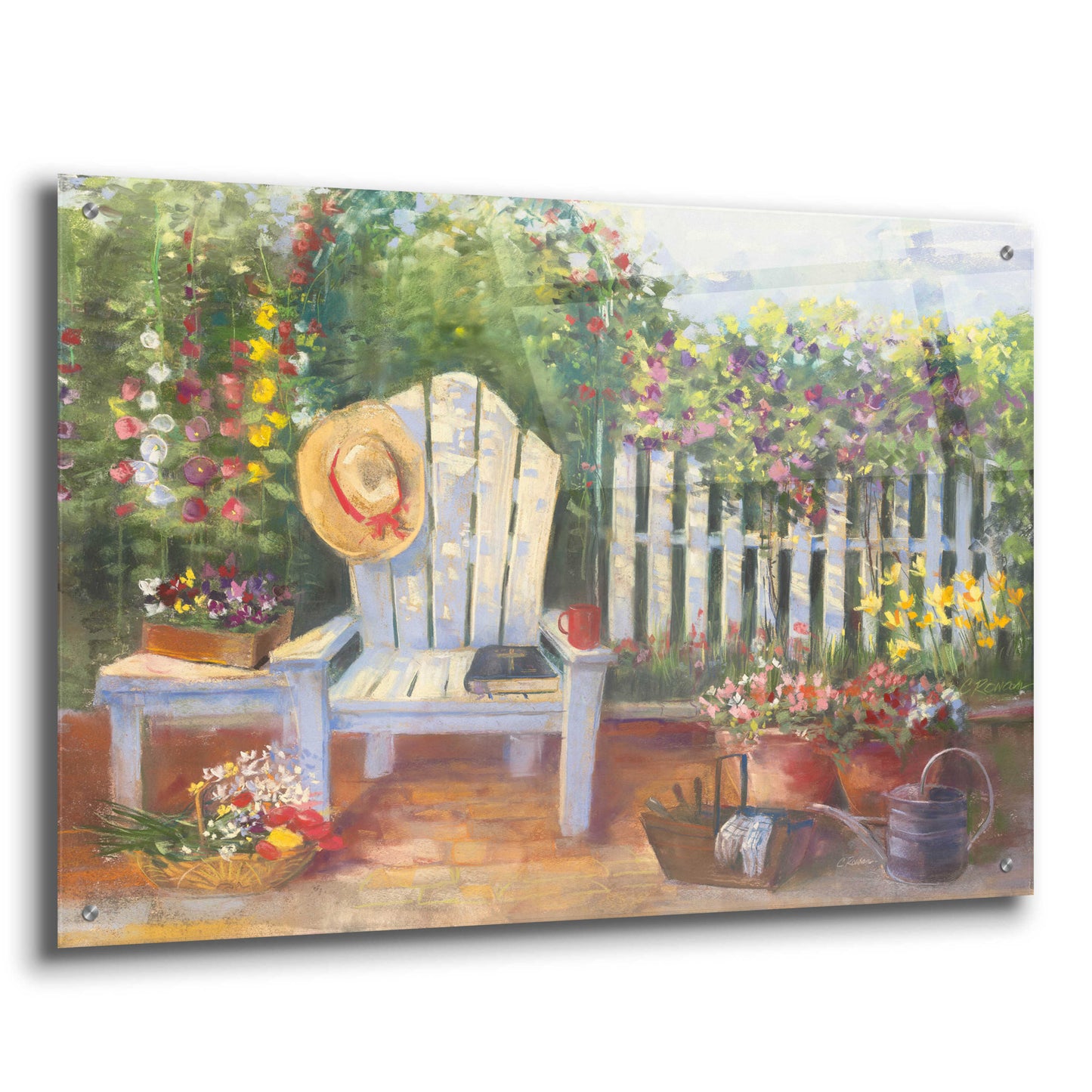 Epic Art 'Carols Sunny Garden' by Carol Rowan, Acrylic Glass Wall Art,36x24