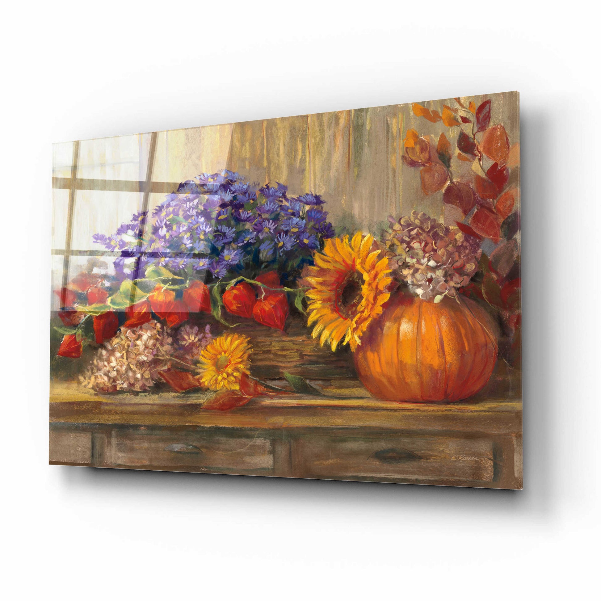 Epic Art 'October Still Life' by Carol Rowan, Acrylic Glass Wall Art,16x12