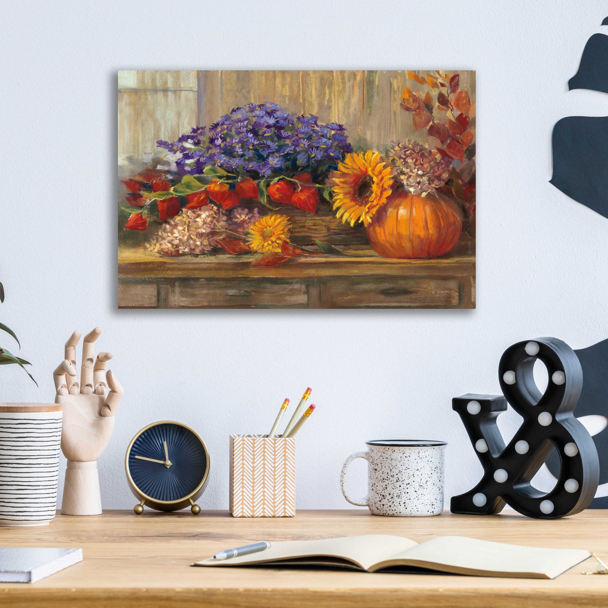 Epic Art 'October Still Life' by Carol Rowan, Acrylic Glass Wall Art,16x12