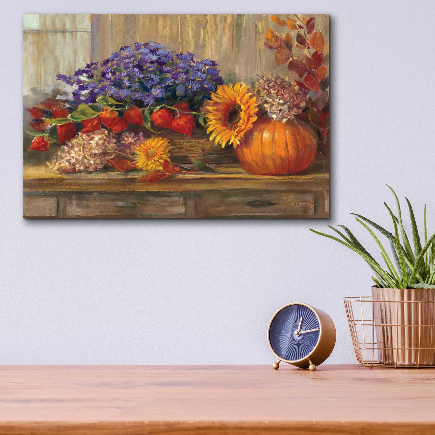 Epic Art 'October Still Life' by Carol Rowan, Acrylic Glass Wall Art,16x12