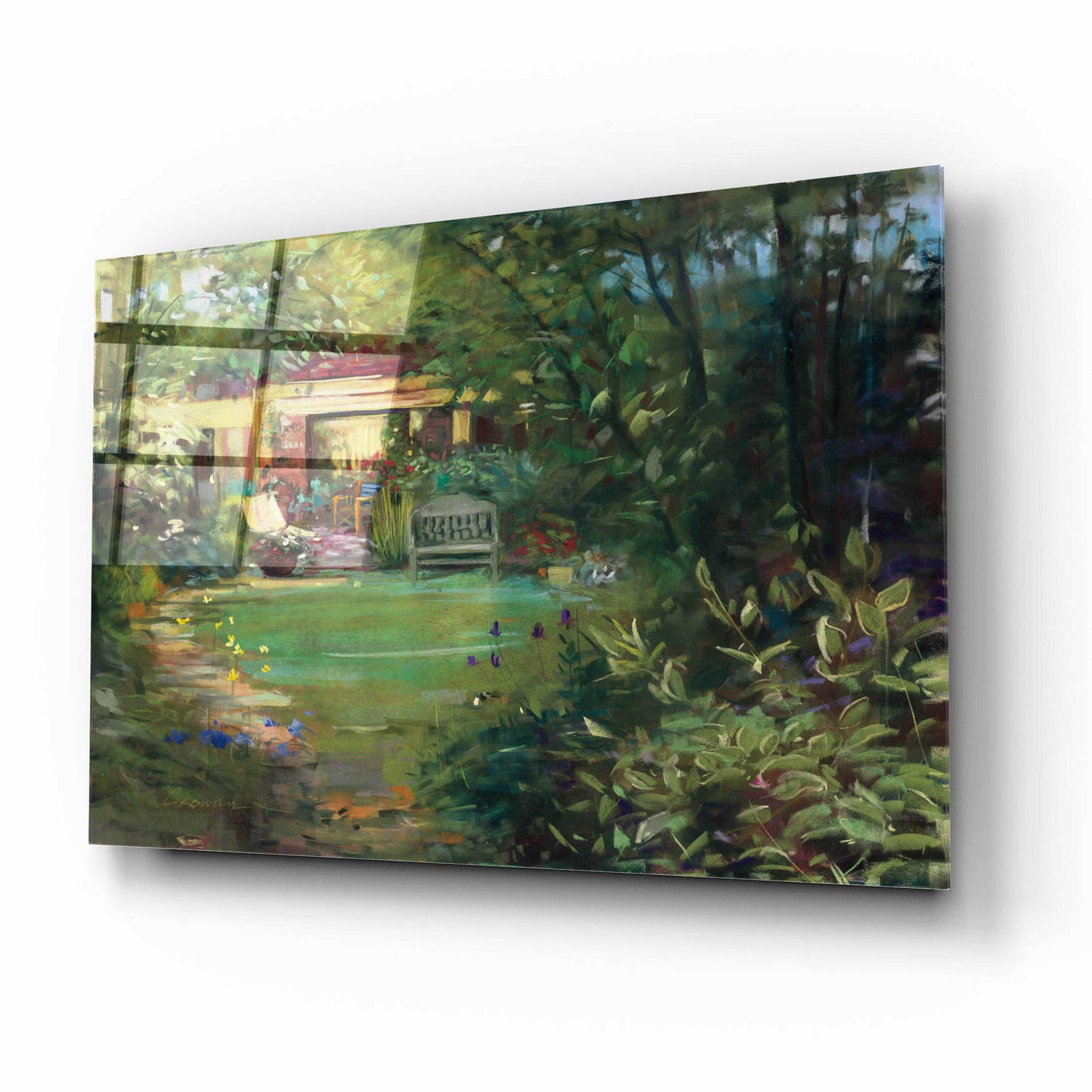 Epic Art 'Garden Retreat' by Carol Rowan, Acrylic Glass Wall Art,16x12