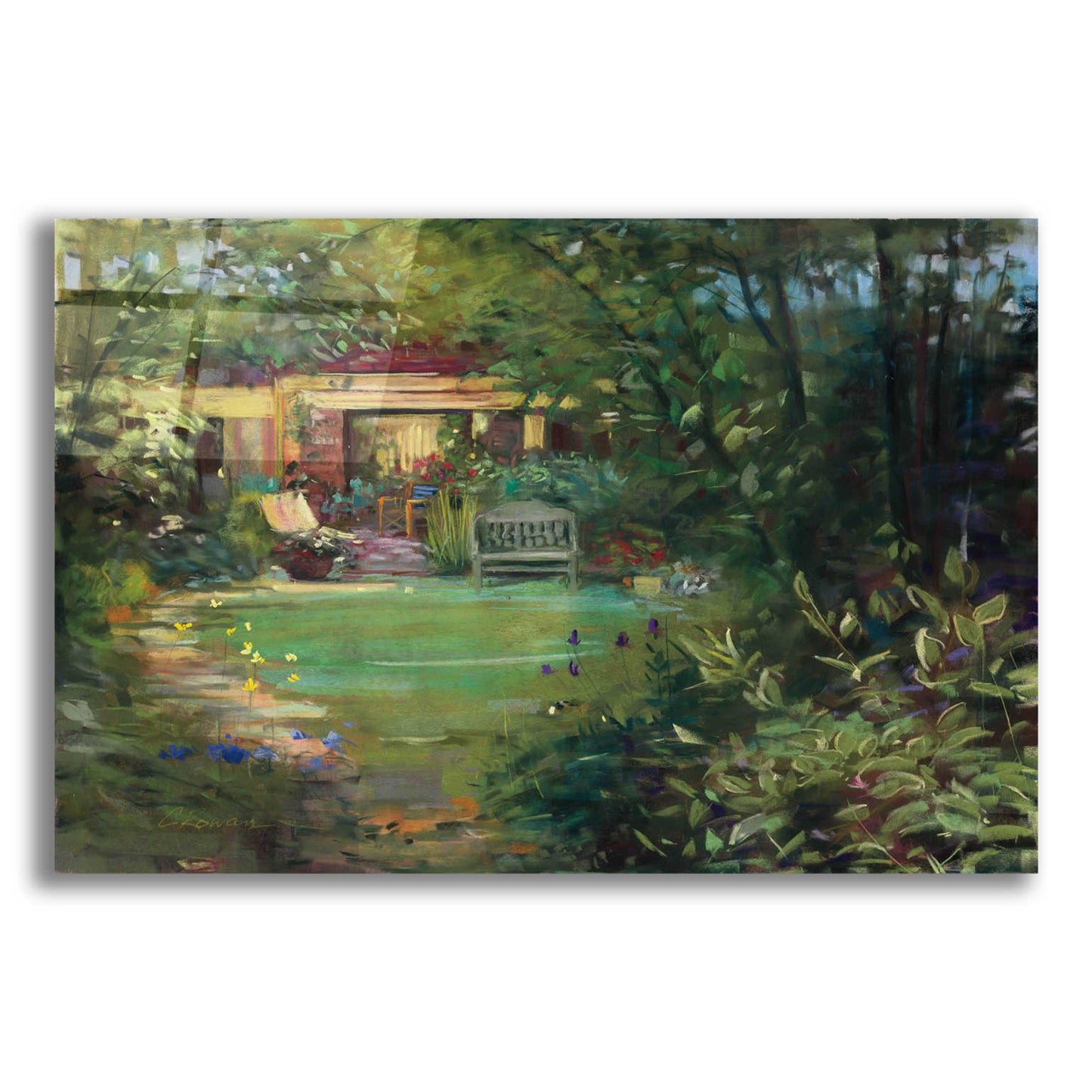 Epic Art 'Garden Retreat' by Carol Rowan, Acrylic Glass Wall Art,24x16