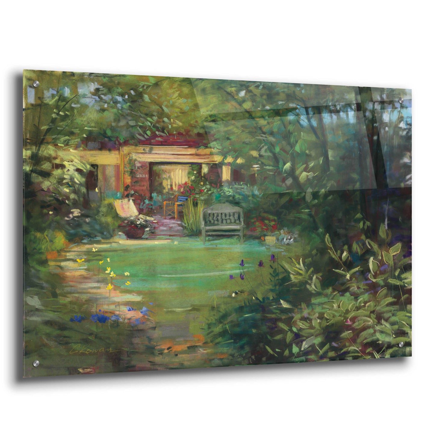 Epic Art 'Garden Retreat' by Carol Rowan, Acrylic Glass Wall Art,36x24