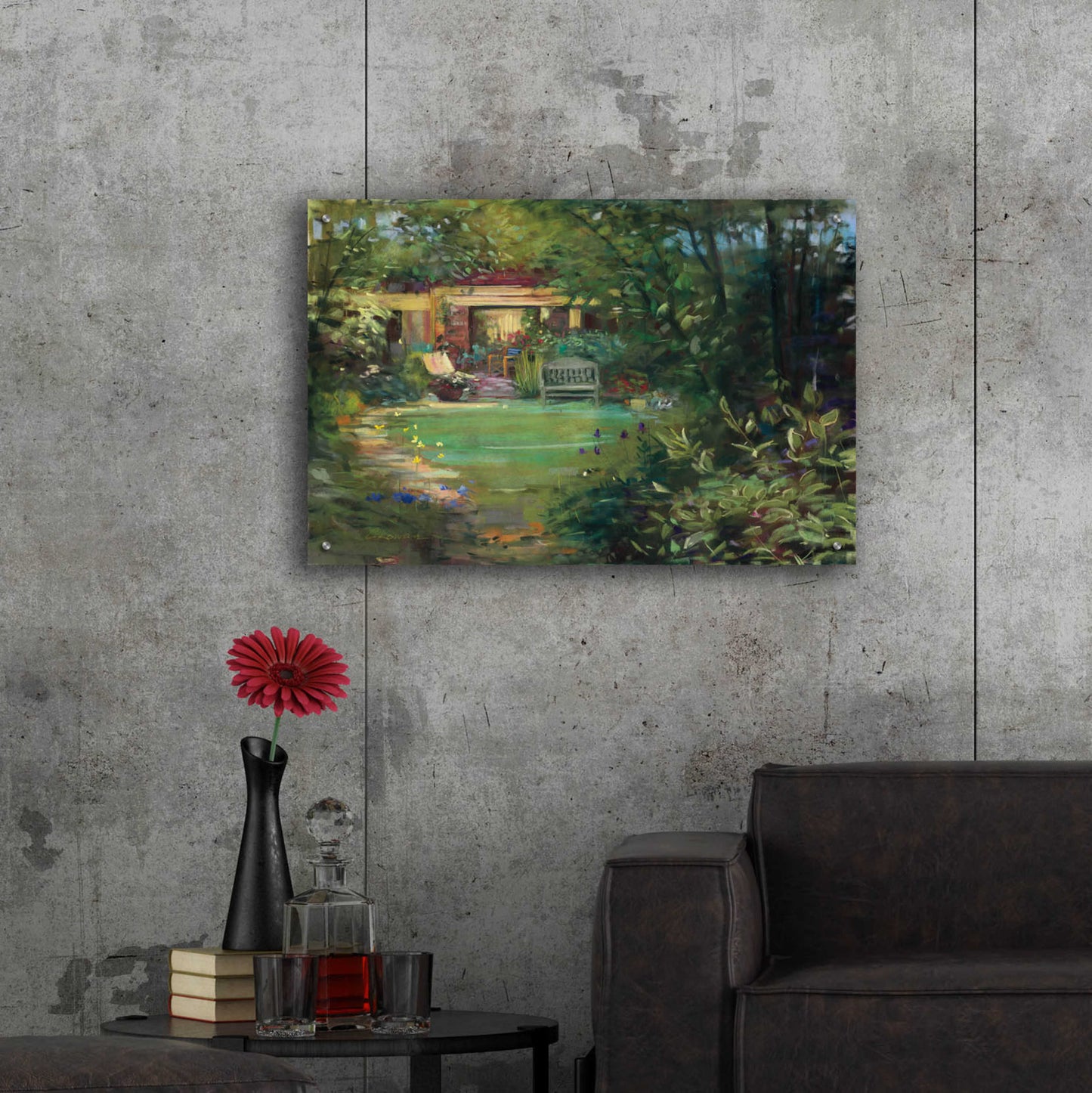 Epic Art 'Garden Retreat' by Carol Rowan, Acrylic Glass Wall Art,36x24