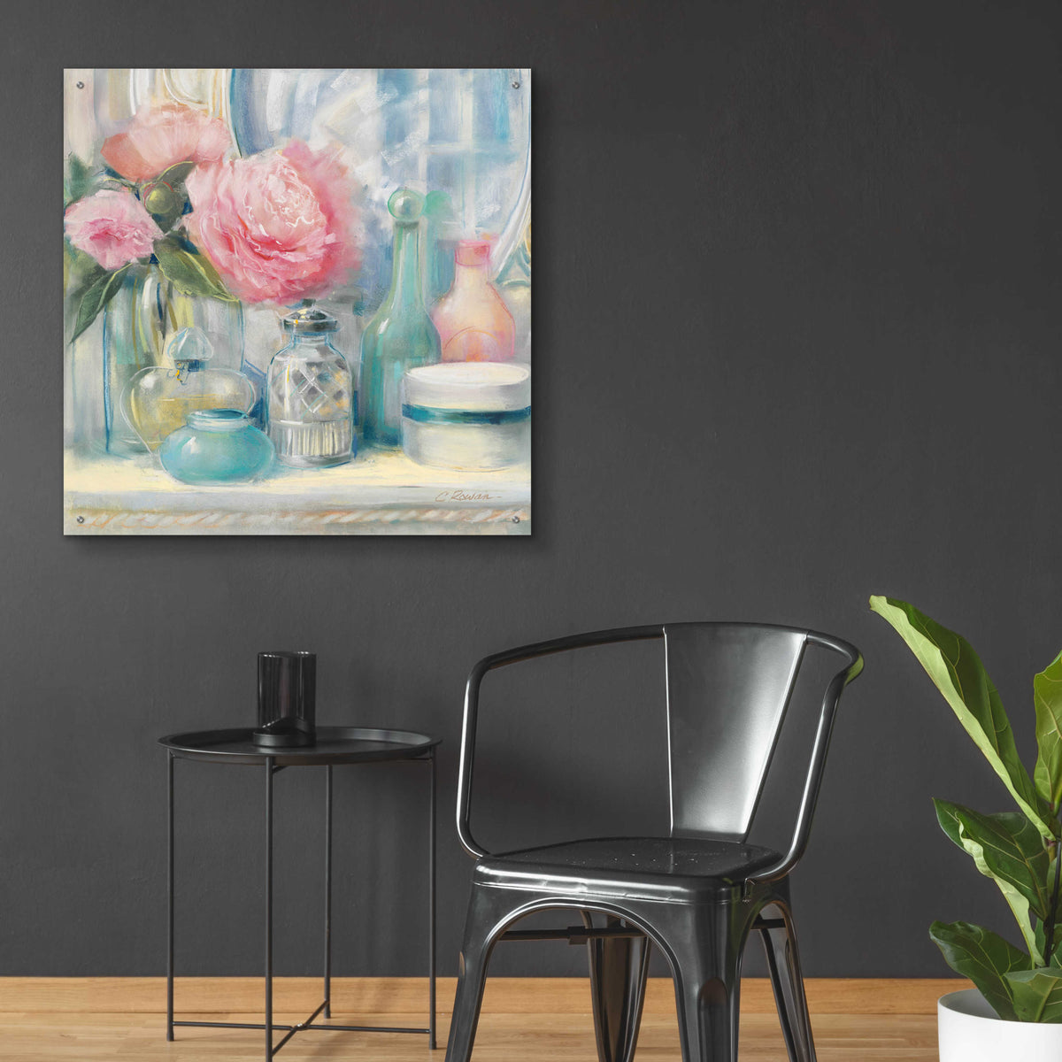 Reflective Moment I by Carol Rowan - 36x36 acrylic wall art in a room