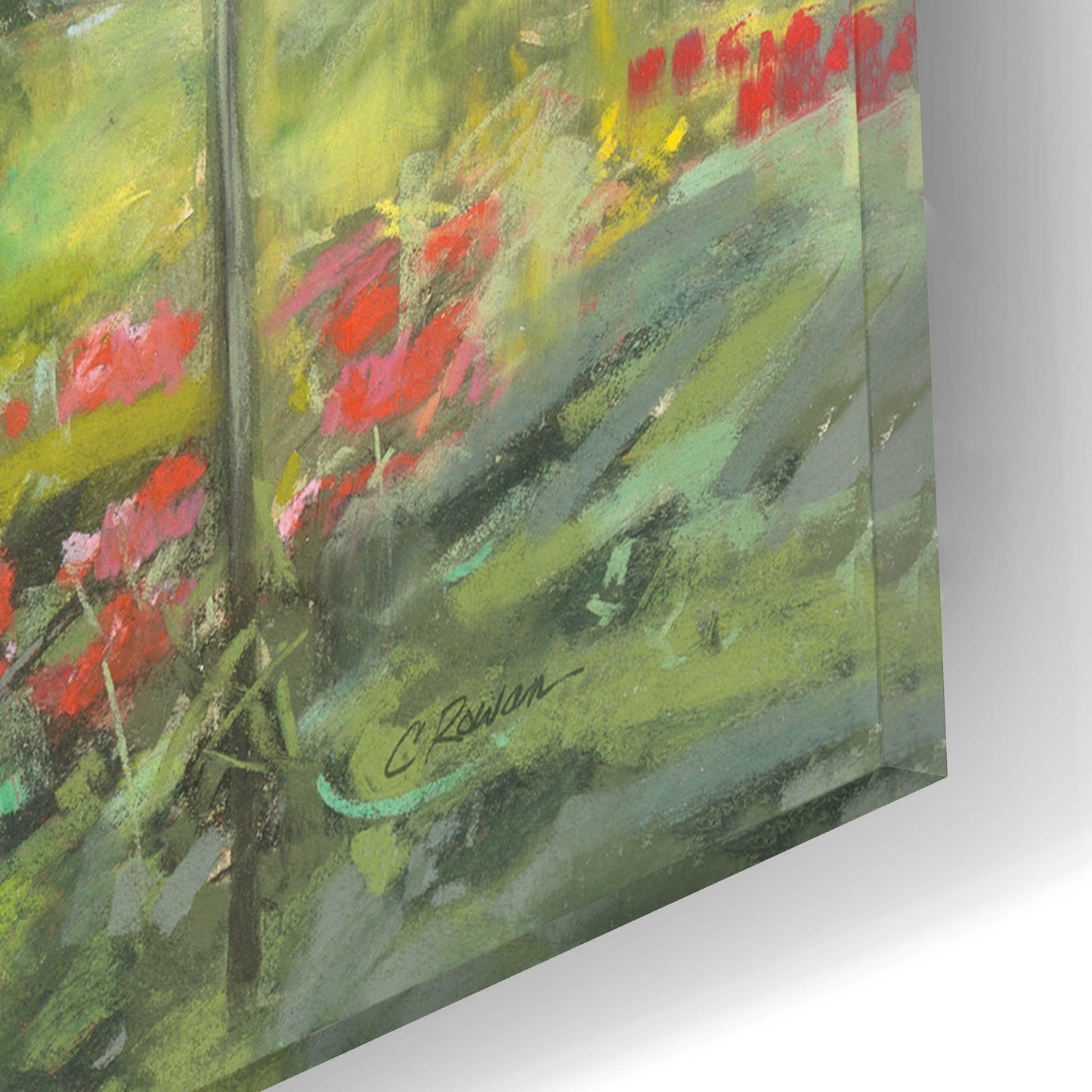 Epic Art 'Greenhouse Flowers Crop' by Carol Rowan, Acrylic Glass Wall Art,16x12