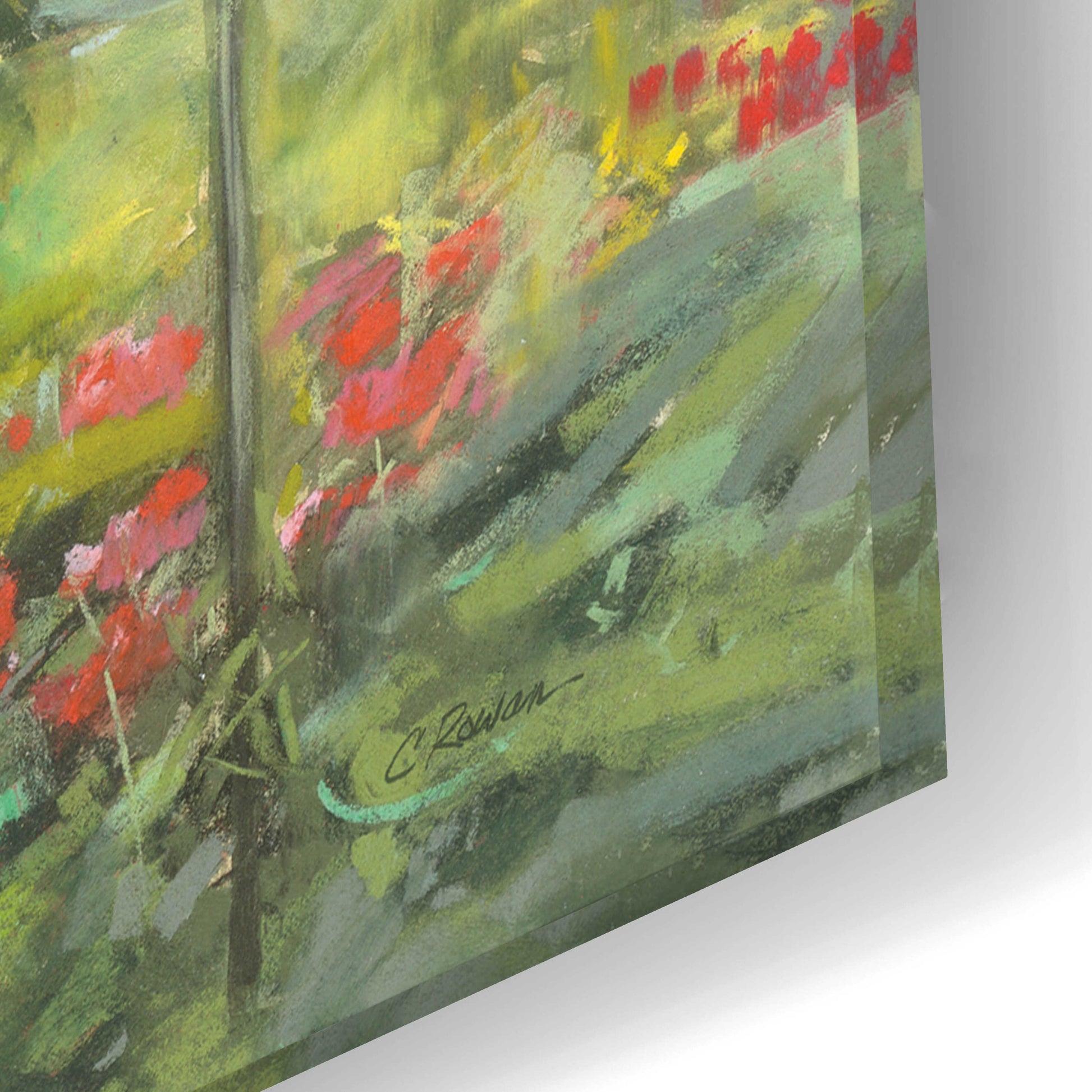 Epic Art 'Greenhouse Flowers Crop' by Carol Rowan, Acrylic Glass Wall Art,24x16