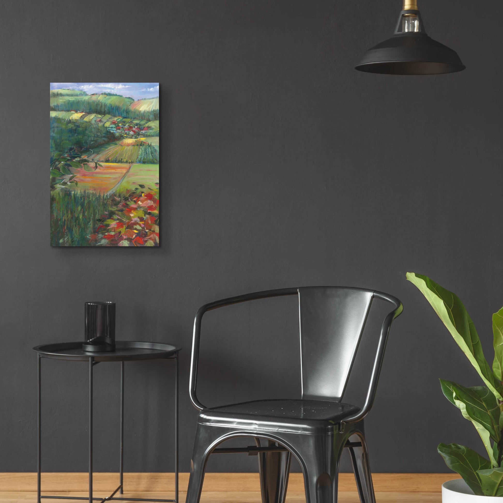 Epic Art 'Country Fields' by Carol Rowan, Acrylic Glass Wall Art,16x24