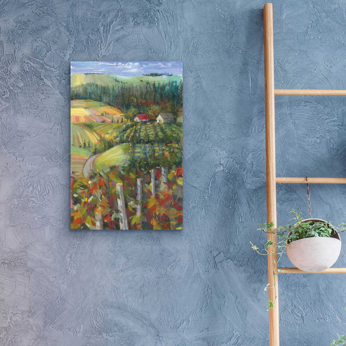 Quiet Farm Field by Carol Rowan - 16x24 acrylic wall art in a room