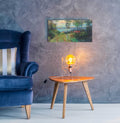 Collins Lake by Carol Rowan - 24x12 acrylic wall art in a room