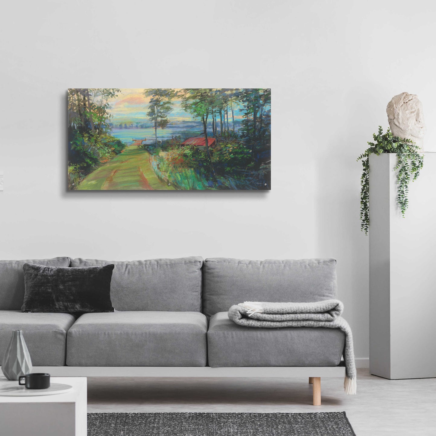 Epic Art 'Collins Lake' by Carol Rowan, Acrylic Glass Wall Art,48x24