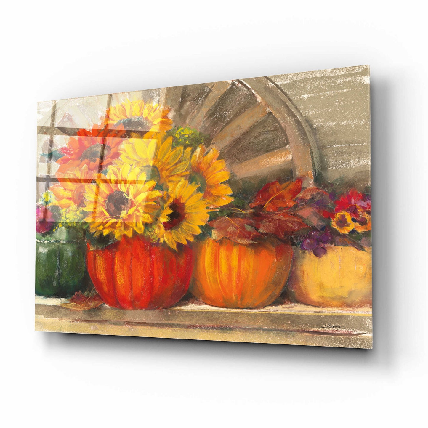 Epic Art 'Autumn Still Life Crop' by Carol Rowan, Acrylic Glass Wall Art,16x12