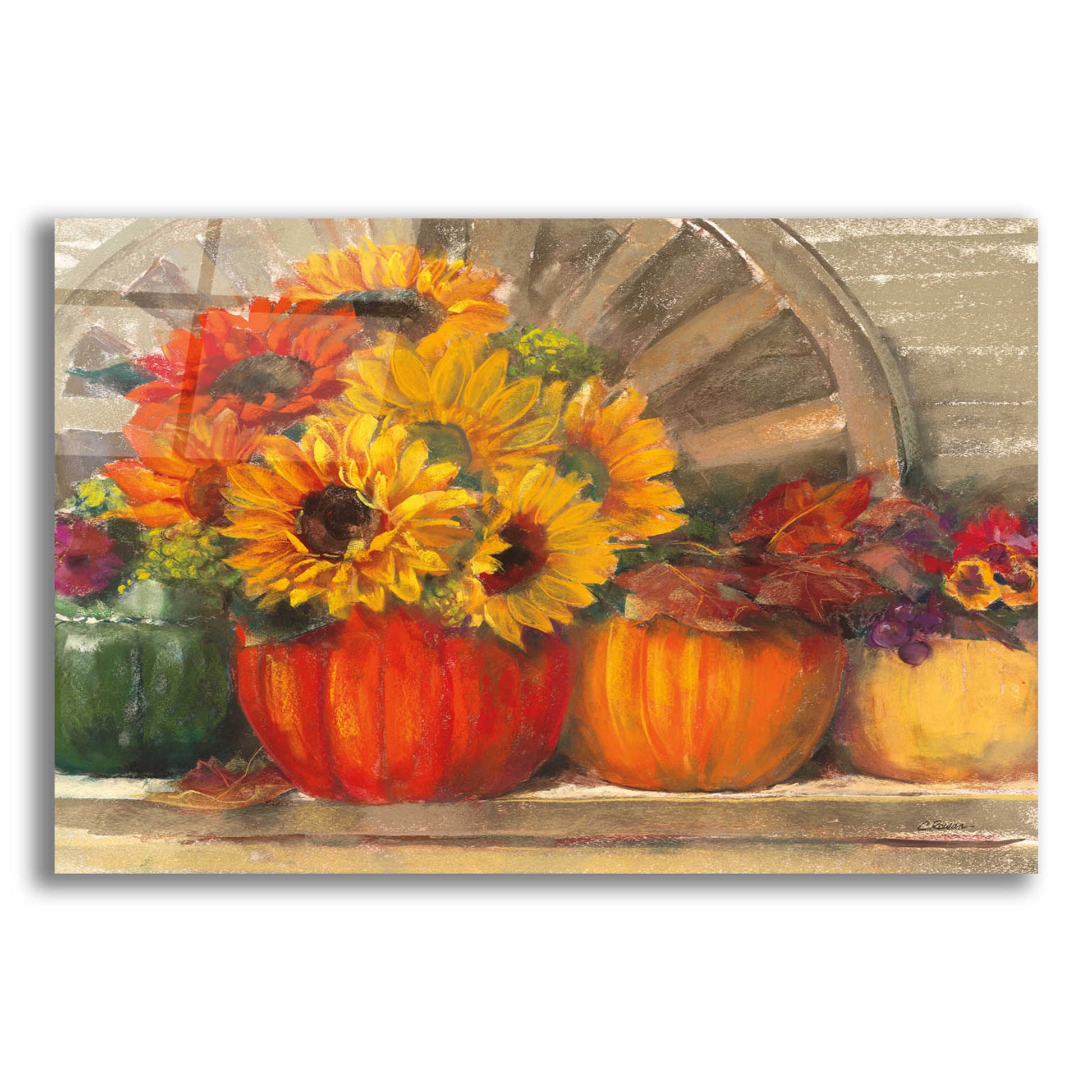 Epic Art 'Autumn Still Life Crop' by Carol Rowan, Acrylic Glass Wall Art,24x16