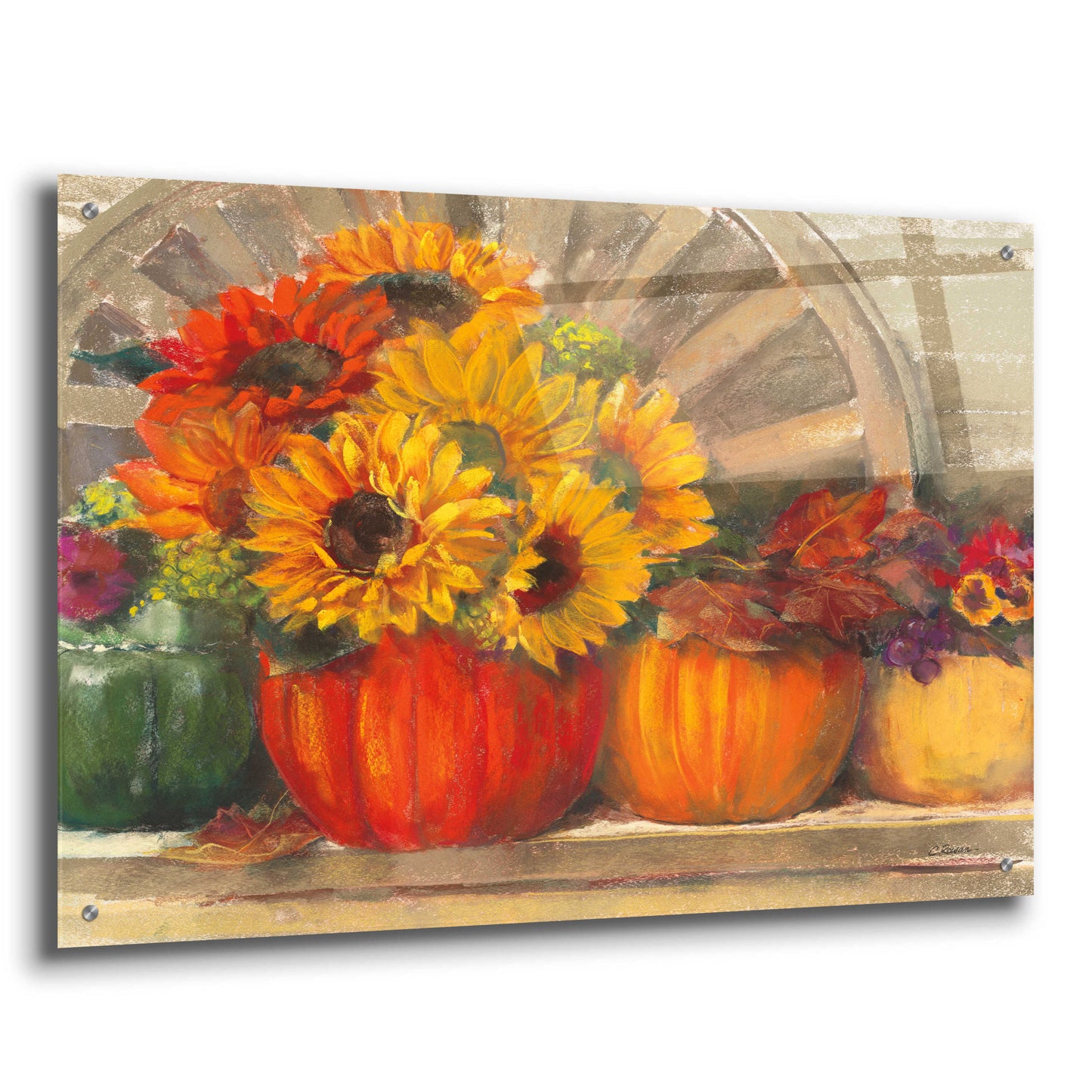 Epic Art 'Autumn Still Life Crop' by Carol Rowan, Acrylic Glass Wall Art,36x24