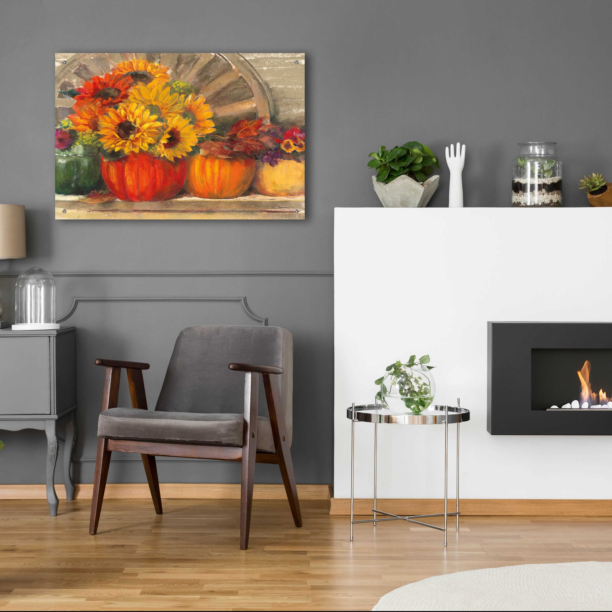 Epic Art 'Autumn Still Life Crop' by Carol Rowan, Acrylic Glass Wall Art,36x24