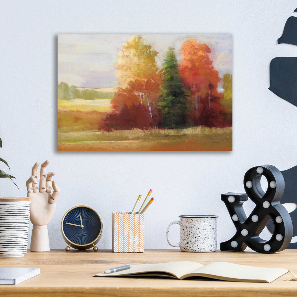 Autumn Leaves by Carol Rowan - 16x12 acrylic wall art in a room