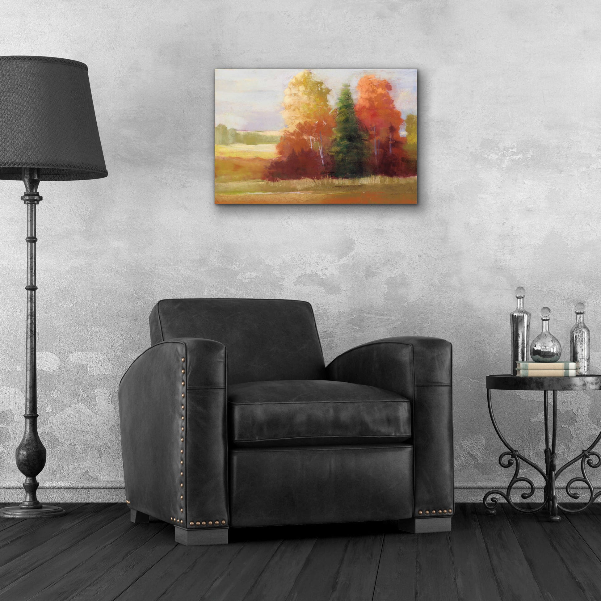 Epic Art 'Autumn Leaves' by Carol Rowan, Acrylic Glass Wall Art,24x16