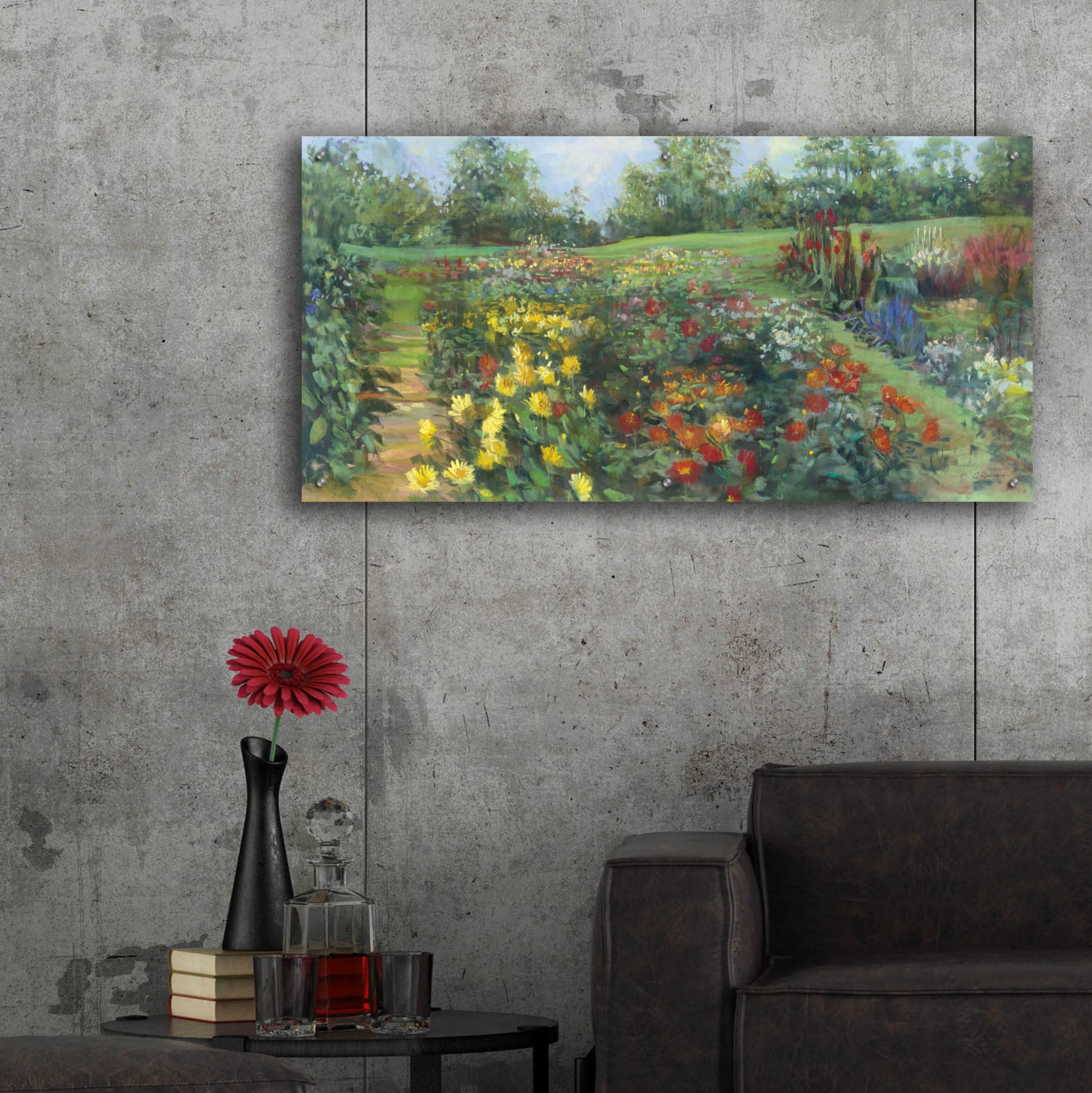 Epic Art 'The Picnic Place' by Carol Rowan, Acrylic Glass Wall Art,48x24