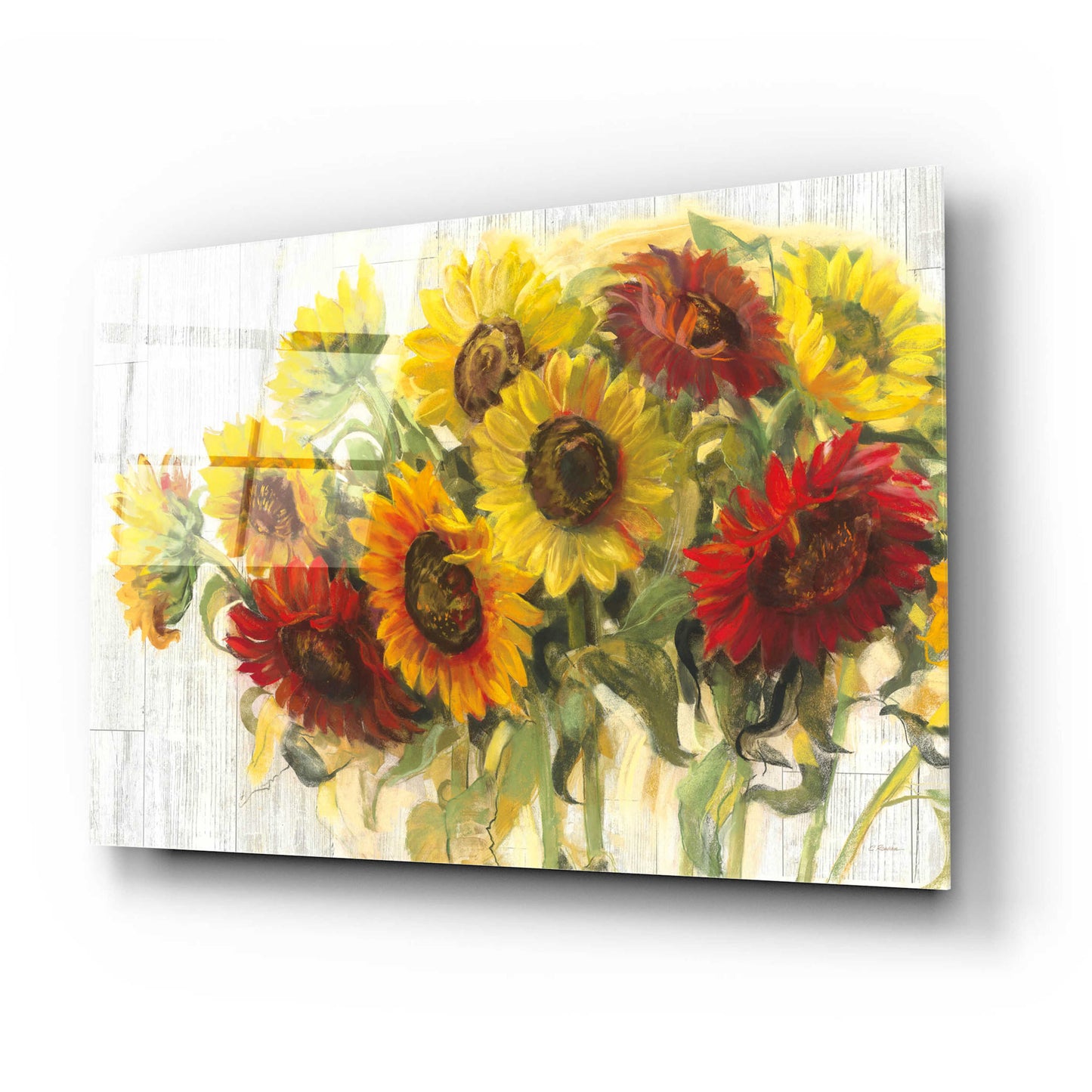 Epic Art 'Gathering Sun Crop On Wood' by Carol Rowan, Acrylic Glass Wall Art,24x16