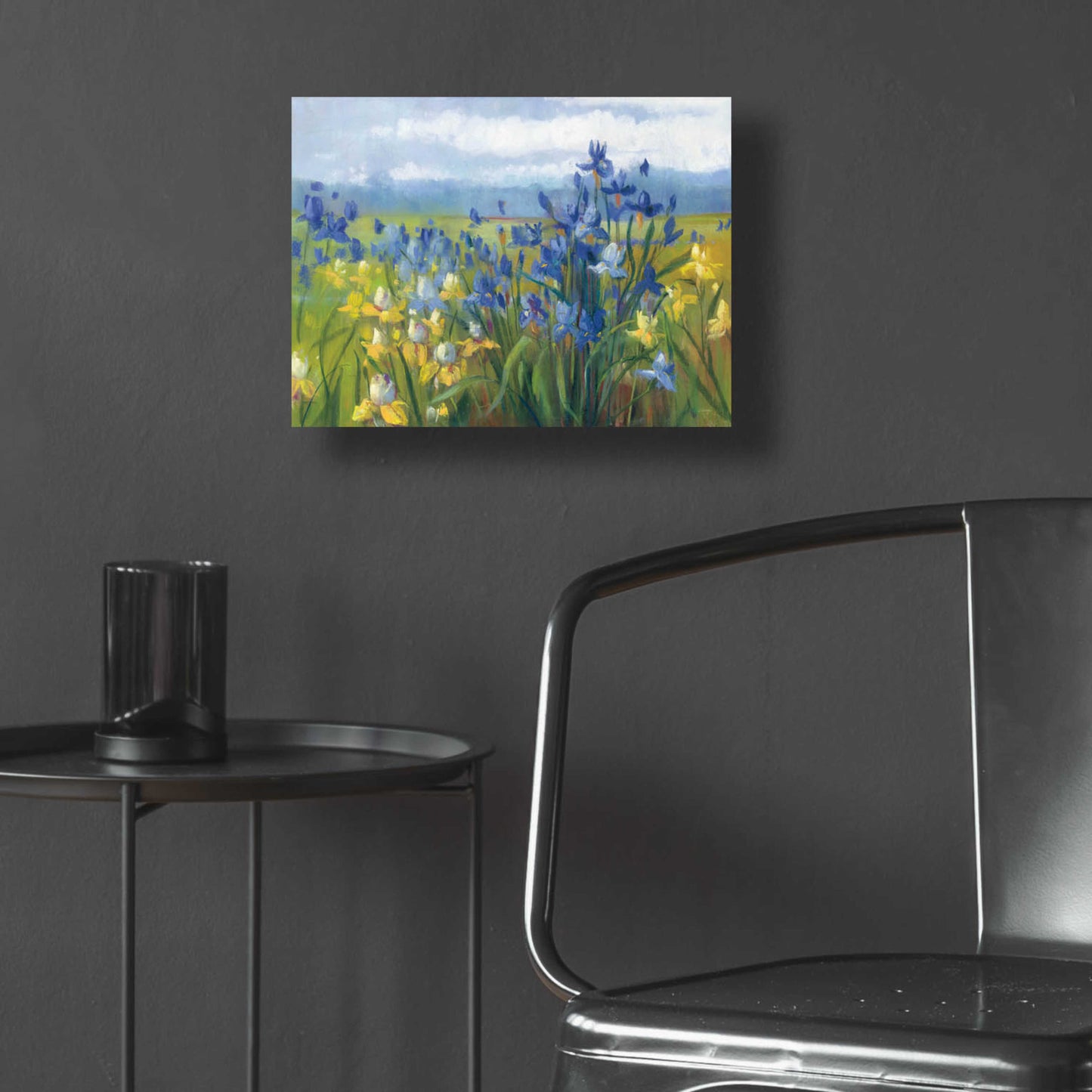 Epic Art 'Blue And Yellow Flower Field' by Carol Rowan, Acrylic Glass Wall Art,16x12