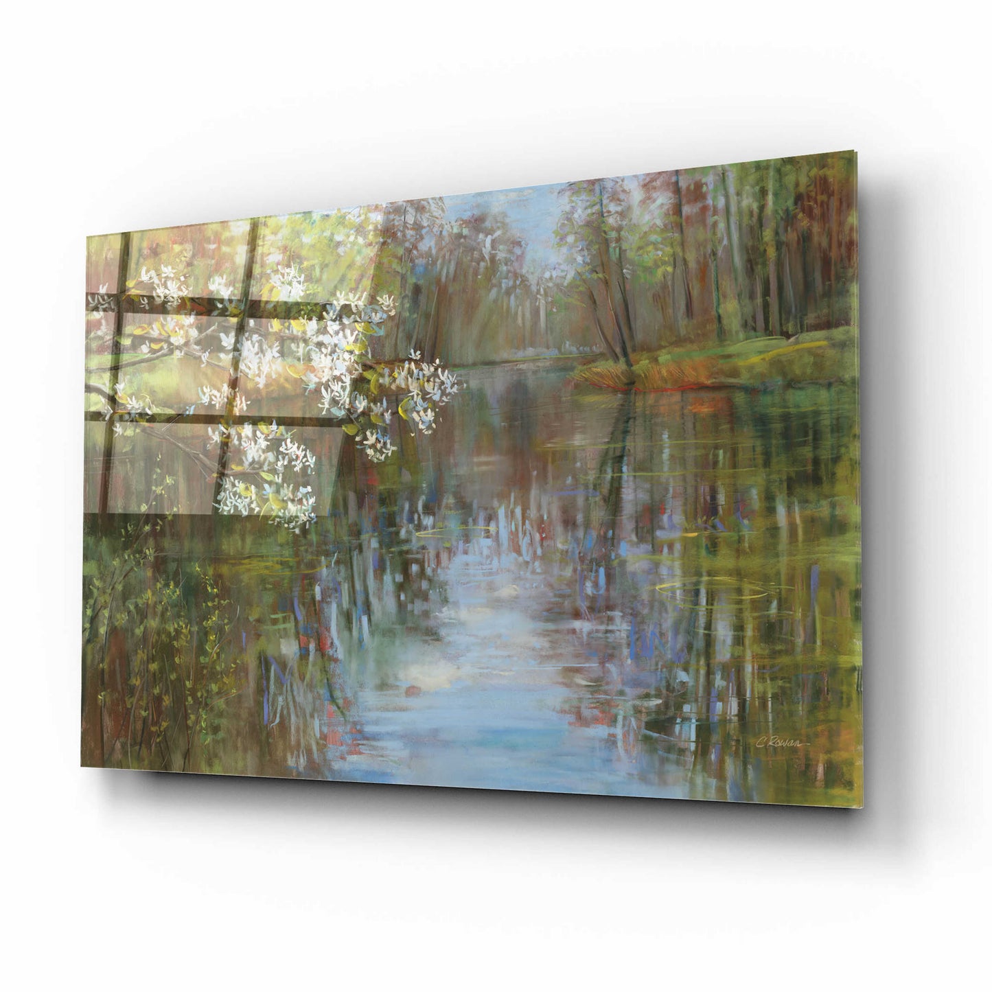 Epic Art 'Spring Reflection' by Carol Rowan, Acrylic Glass Wall Art,16x12