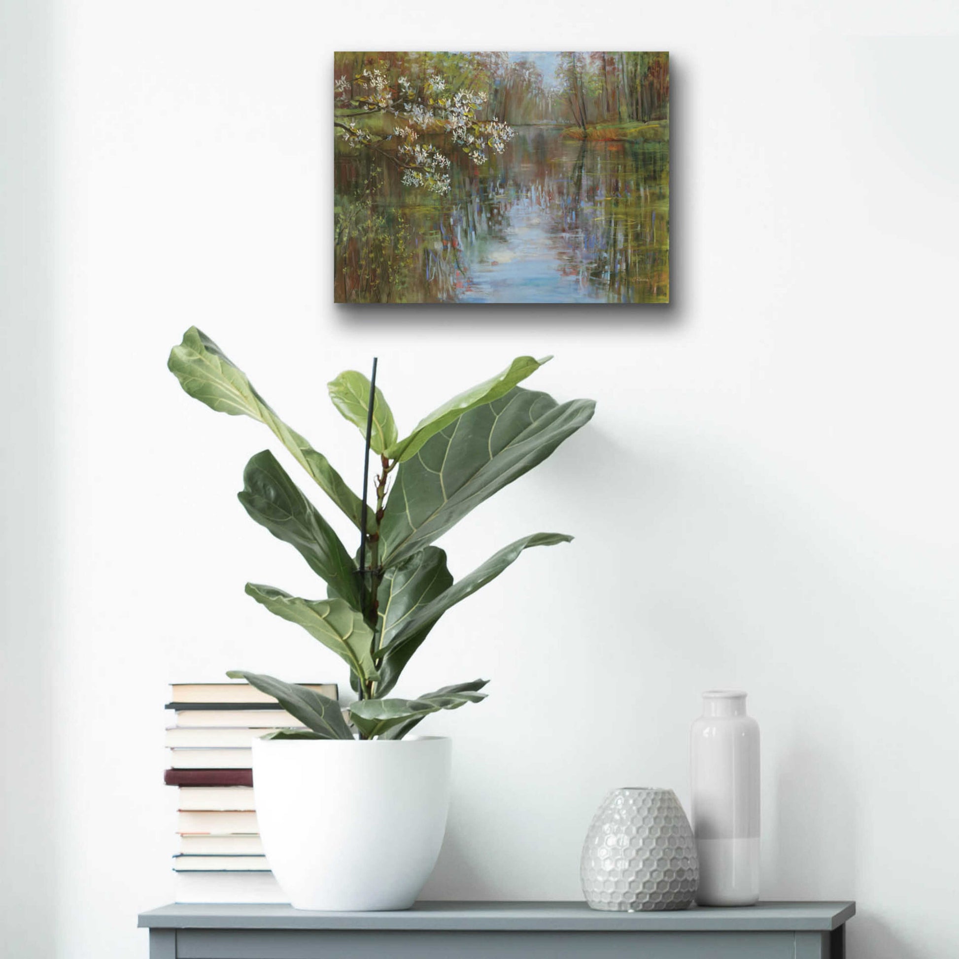 Epic Art 'Spring Reflection' by Carol Rowan, Acrylic Glass Wall Art,16x12