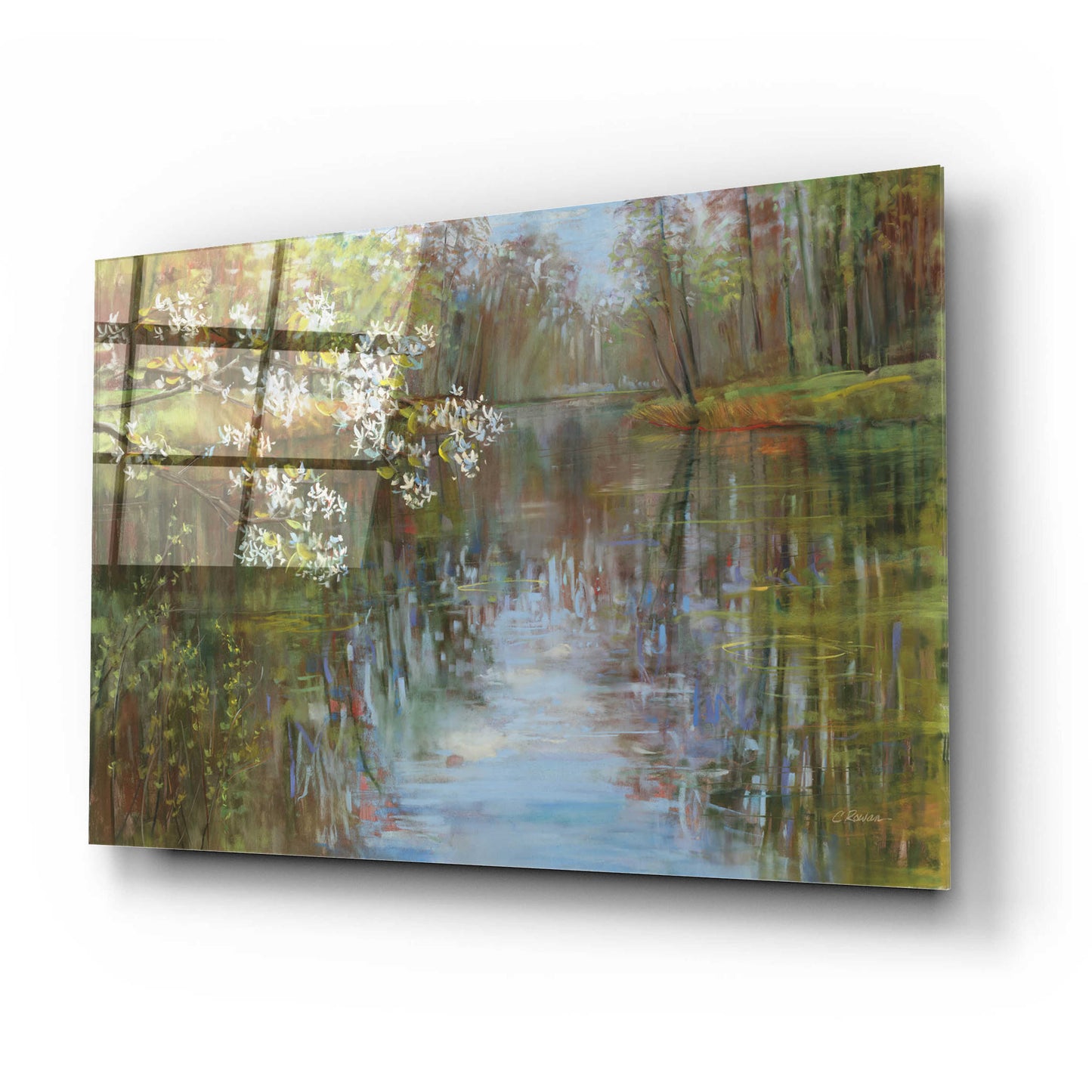 Epic Art 'Spring Reflection' by Carol Rowan, Acrylic Glass Wall Art,24x16