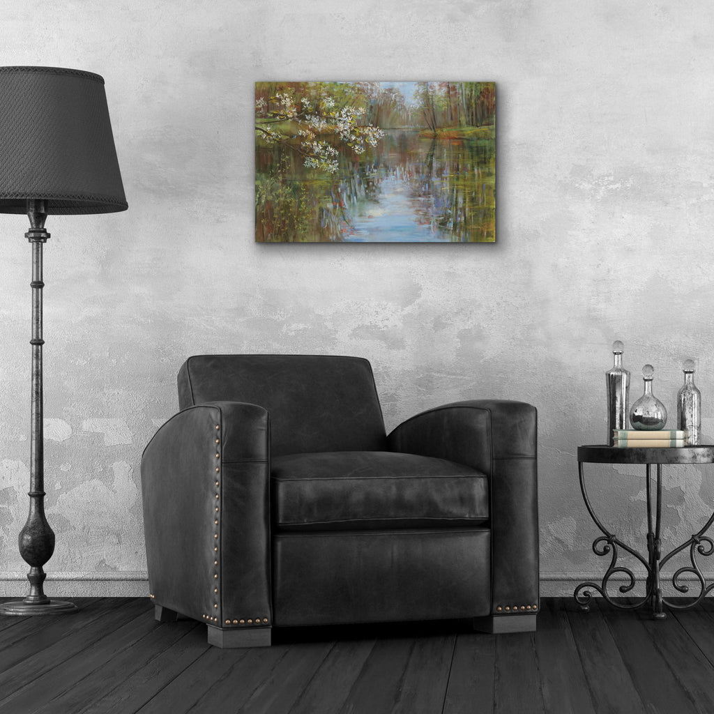 Spring Reflection by Carol Rowan - 24x16 acrylic wall art in a room