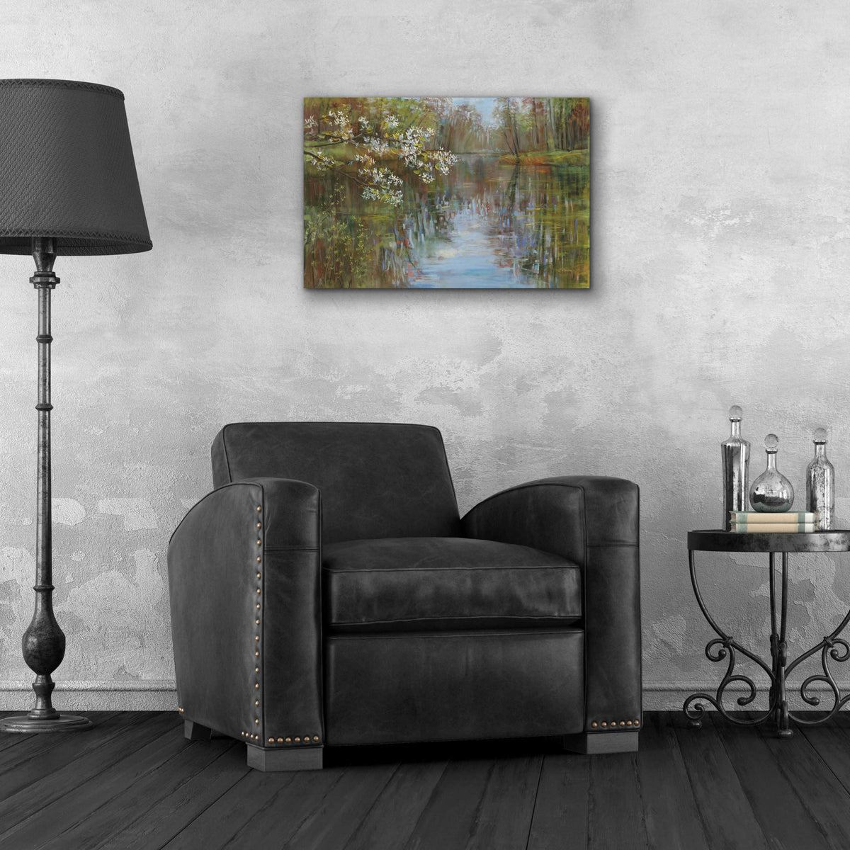 Spring Reflection by Carol Rowan - 24x16 acrylic wall art in a room