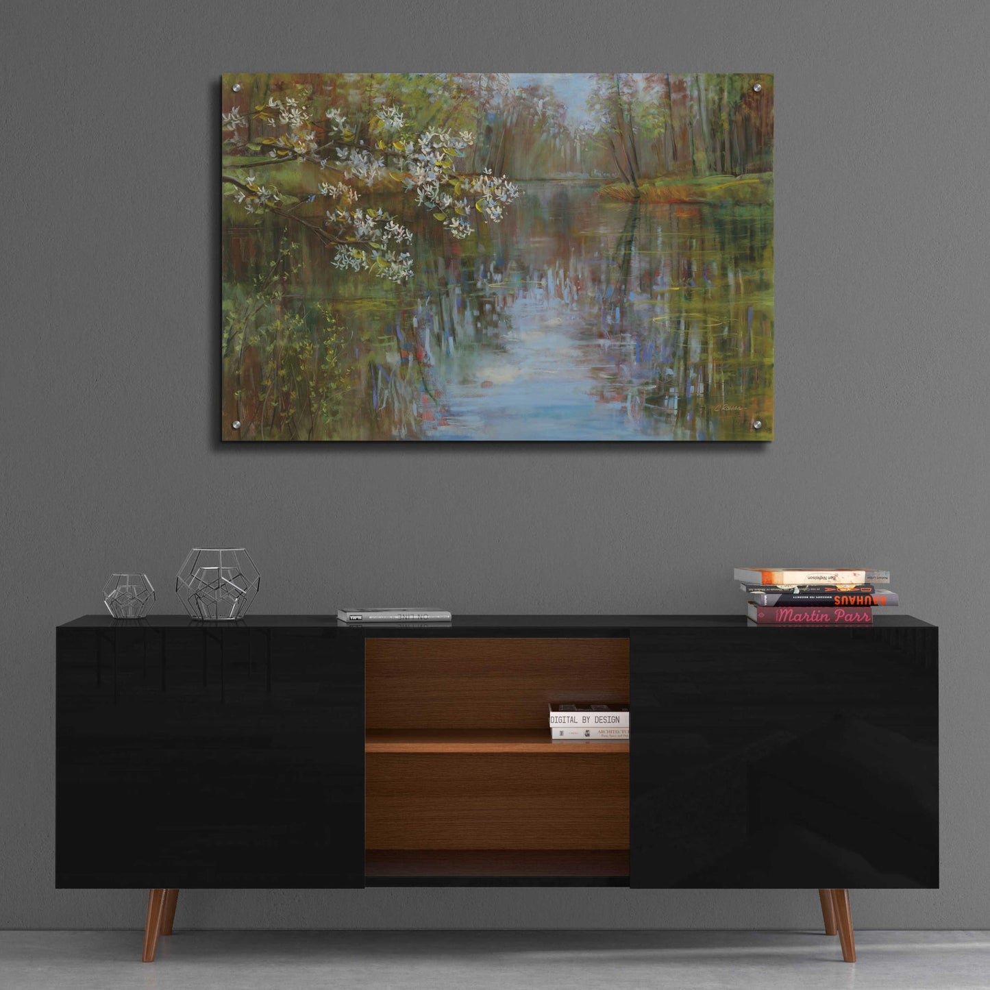 Epic Art 'Spring Reflection' by Carol Rowan, Acrylic Glass Wall Art,36x24