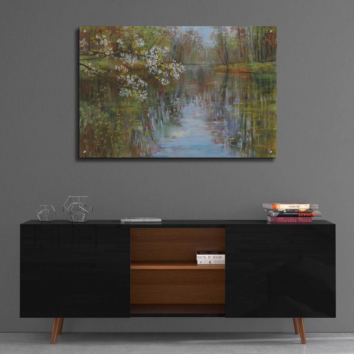 Spring Reflection by Carol Rowan - 36x24 acrylic wall art in a room