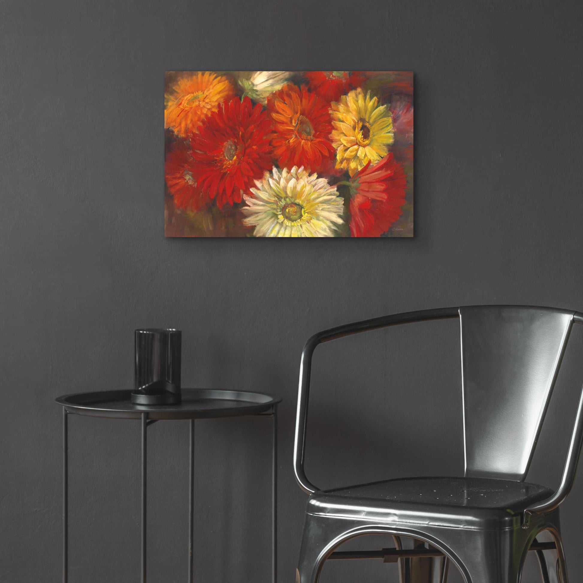 Epic Art 'Gerberas' by Carol Rowan, Acrylic Glass Wall Art,24x16