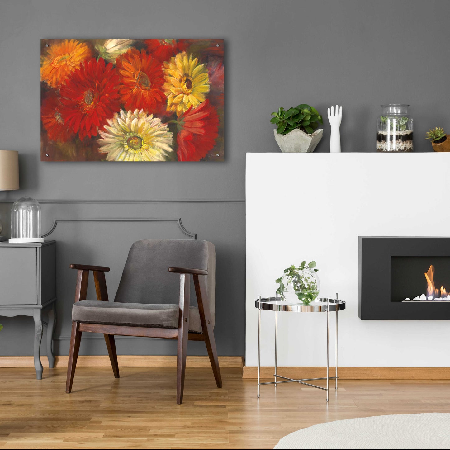 Epic Art 'Gerberas' by Carol Rowan, Acrylic Glass Wall Art,36x24