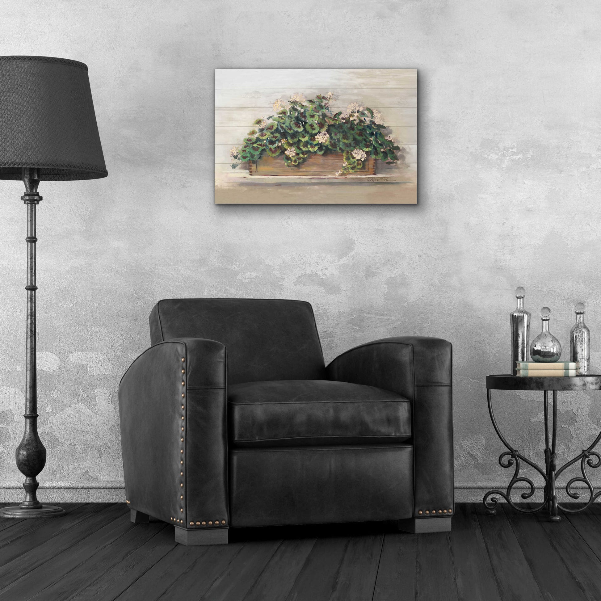 Epic Art 'Market Geraniums Crop' by Carol Rowan, Acrylic Glass Wall Art,24x16