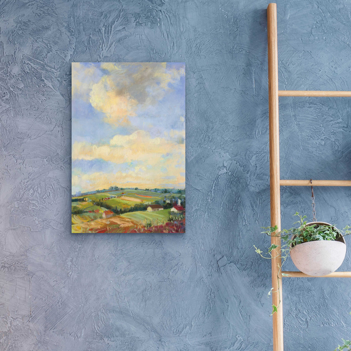 Farm Fields by Carol Rowan - 16x24 acrylic wall art in a room