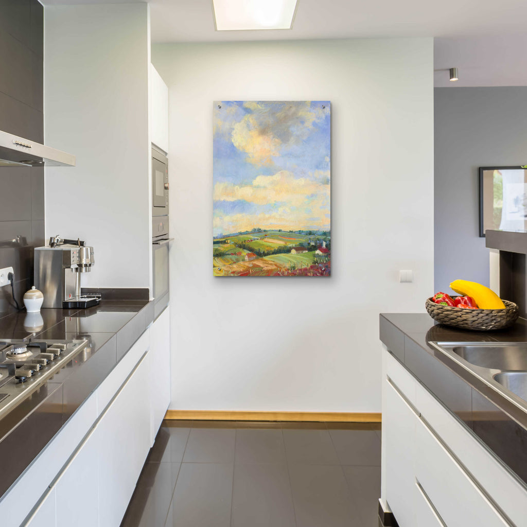 Farm Fields by Carol Rowan - 24x36 acrylic wall art in a room