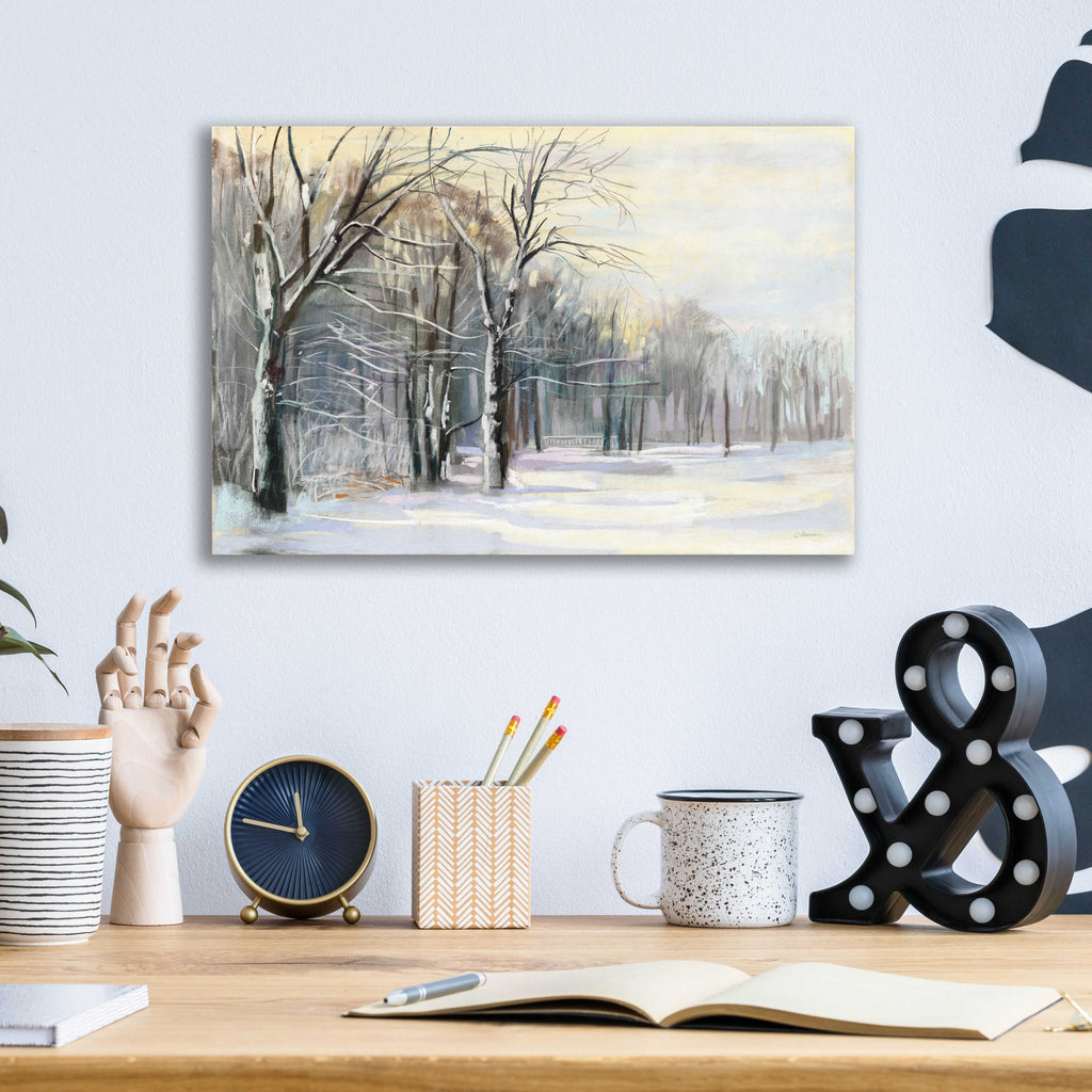 Winter In The Park by Carol Rowan - 16x12 acrylic wall art in a room