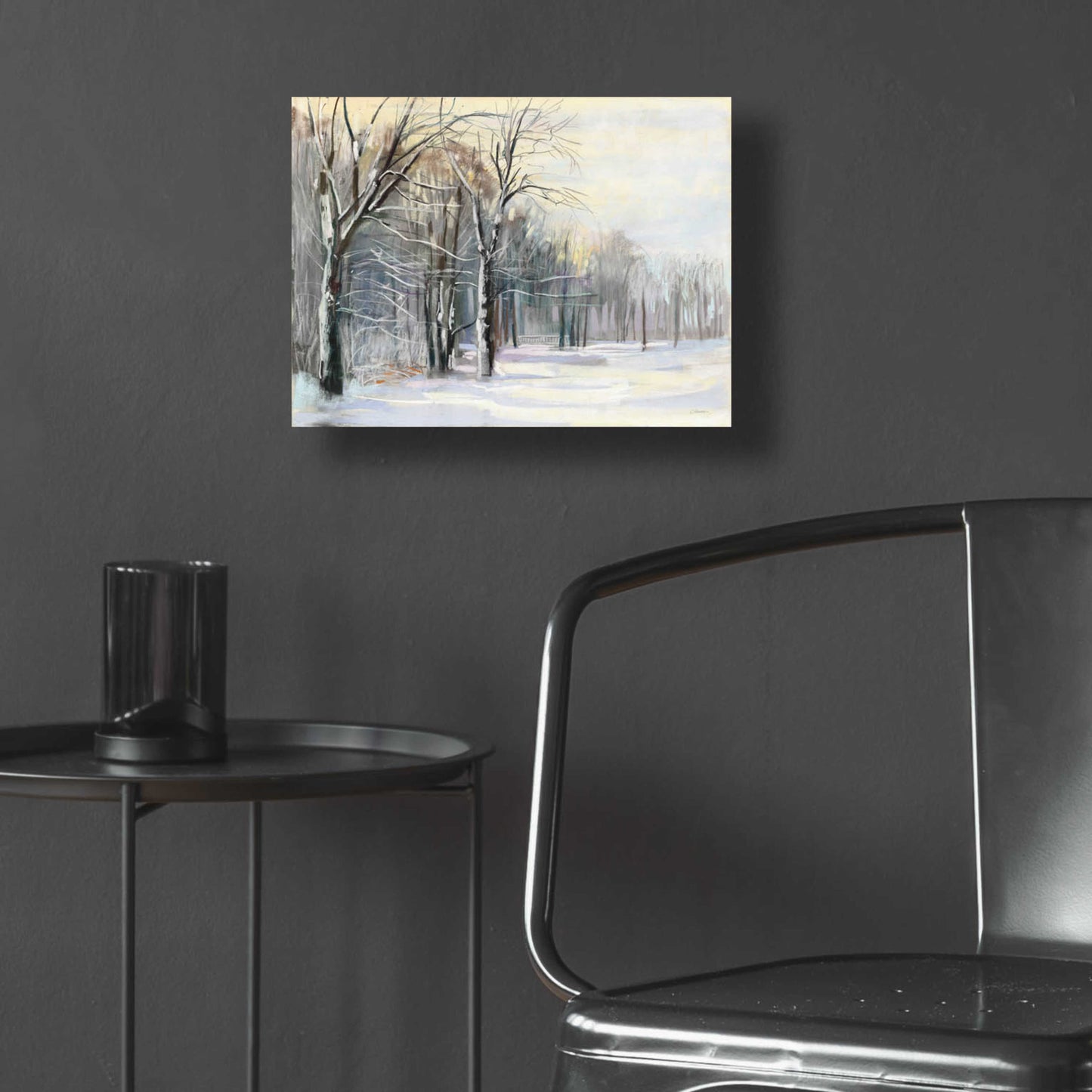 Epic Art 'Winter In The Park' by Carol Rowan, Acrylic Glass Wall Art,16x12