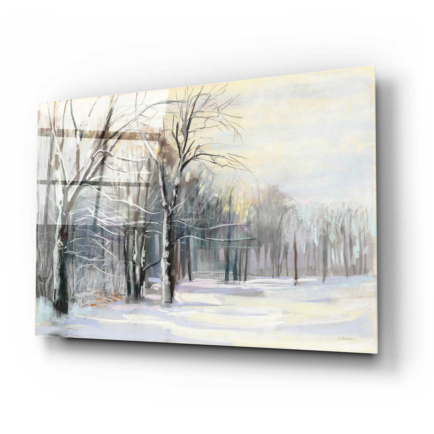 Epic Art 'Winter In The Park' by Carol Rowan, Acrylic Glass Wall Art,24x16