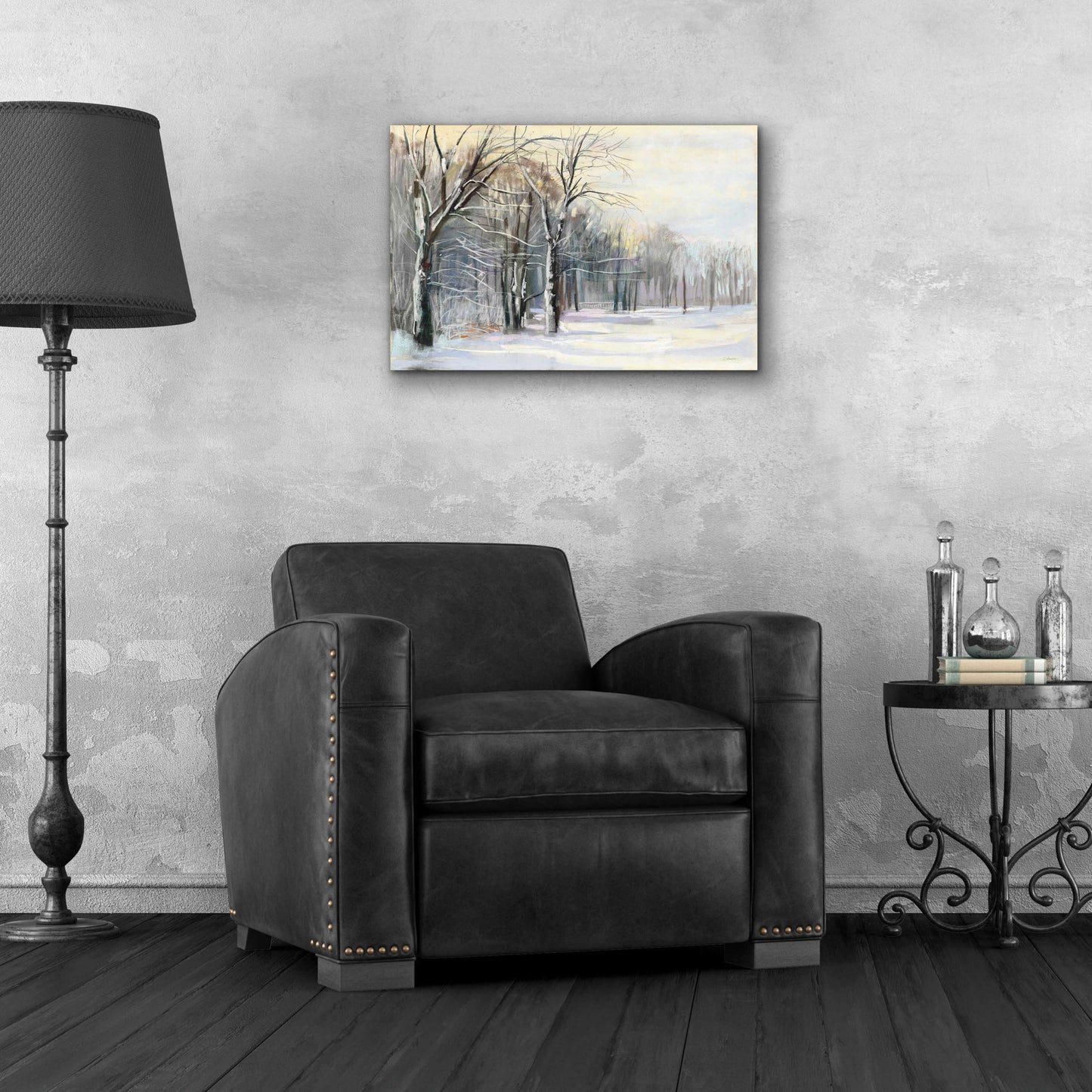 Epic Art 'Winter In The Park' by Carol Rowan, Acrylic Glass Wall Art,24x16