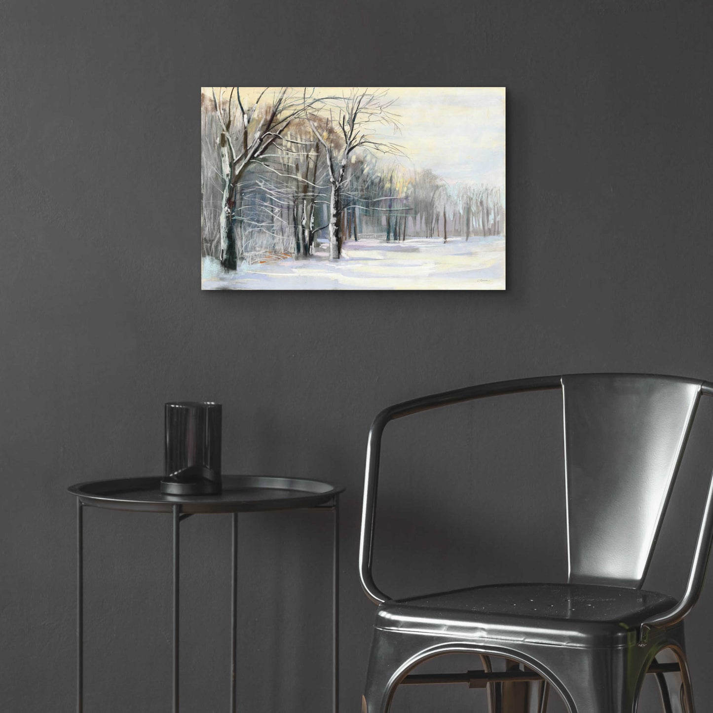 Epic Art 'Winter In The Park' by Carol Rowan, Acrylic Glass Wall Art,24x16