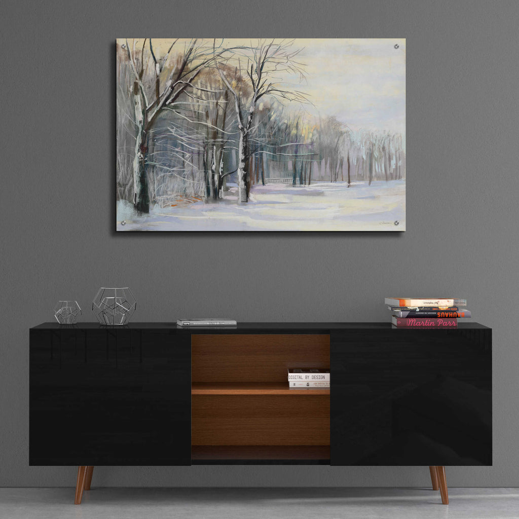 Winter In The Park by Carol Rowan - 36x24 acrylic wall art in a room