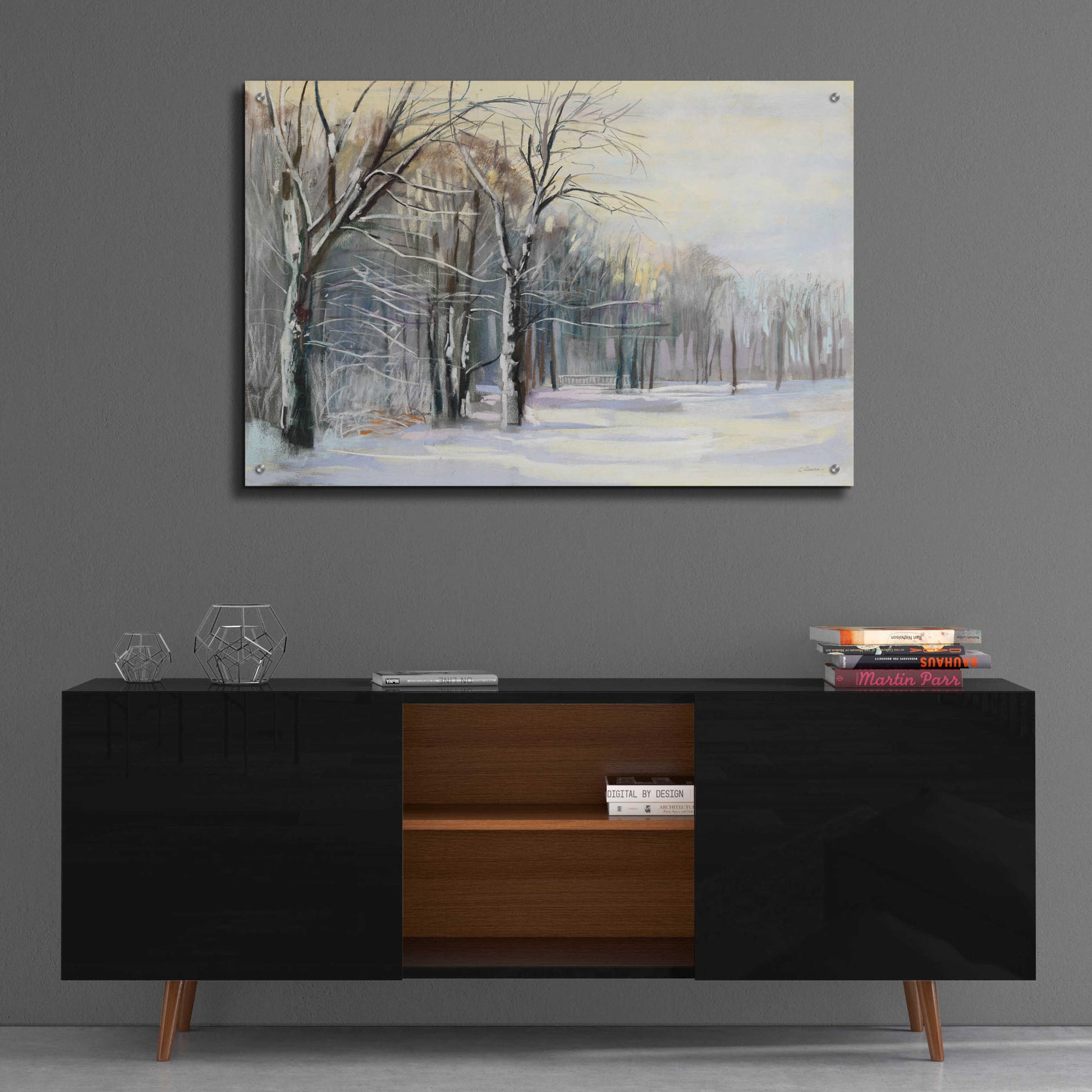 Epic Art 'Winter In The Park' by Carol Rowan, Acrylic Glass Wall Art,36x24