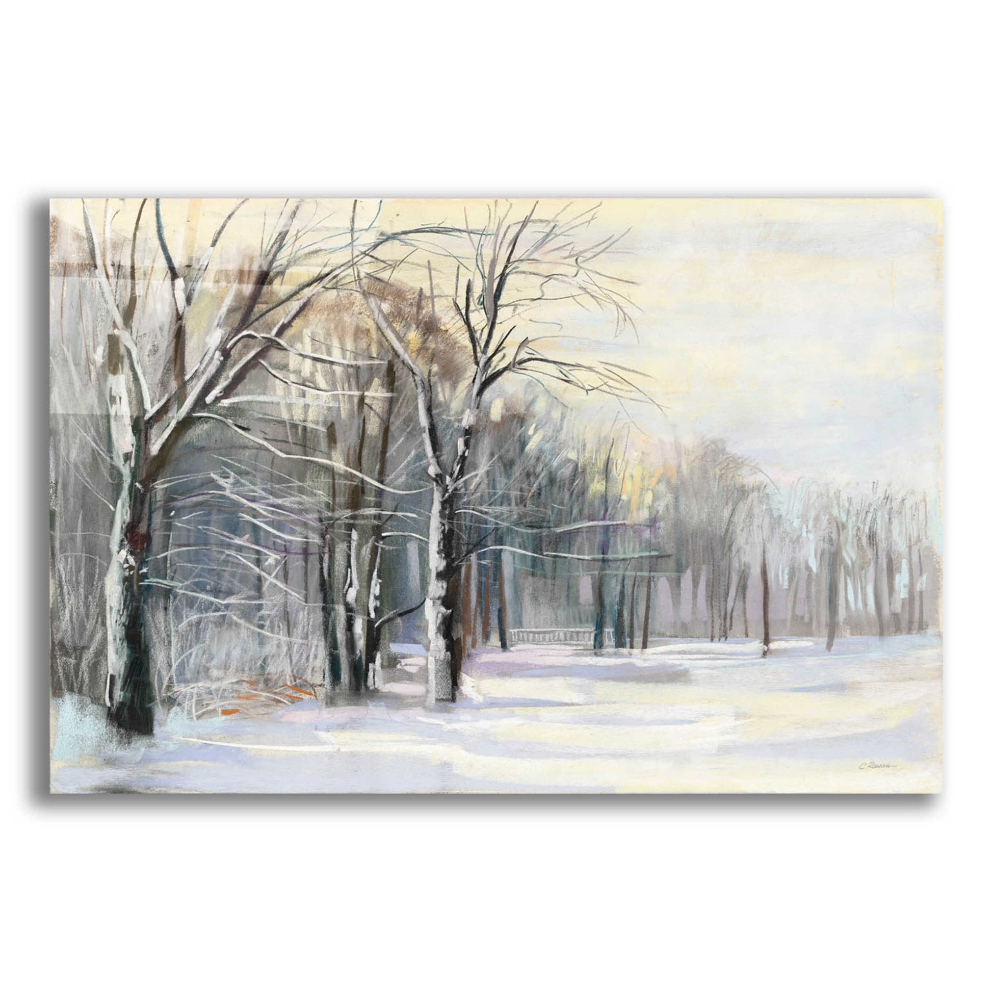 Epic Art 'Winter In The Park' by Carol Rowan, Acrylic Glass Wall Art