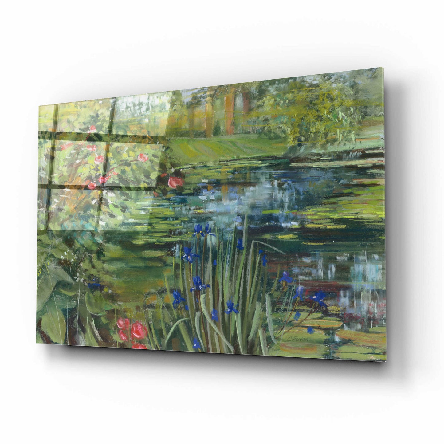 Epic Art 'Peaceful Pond' by Carol Rowan, Acrylic Glass Wall Art,16x12