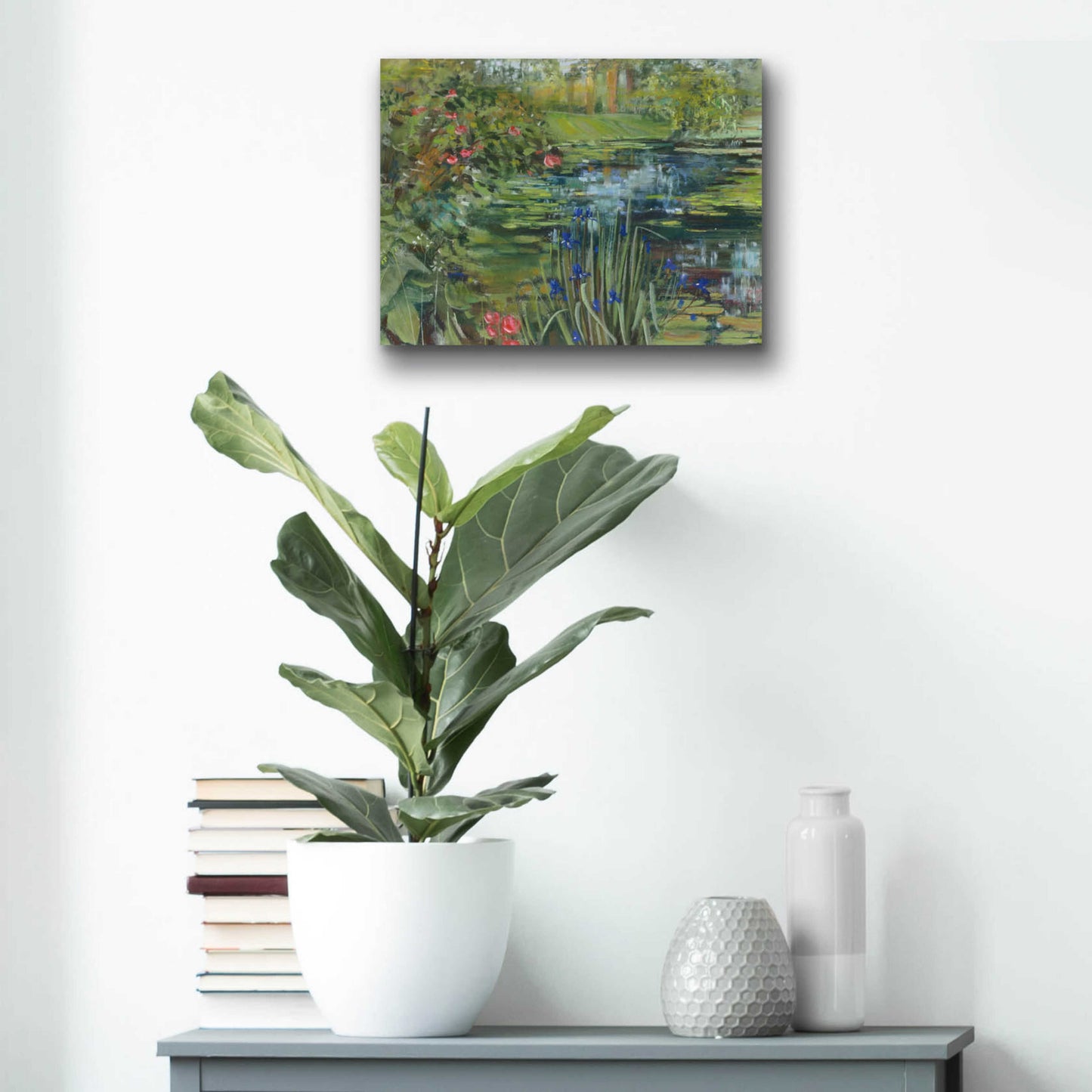 Epic Art 'Peaceful Pond' by Carol Rowan, Acrylic Glass Wall Art,16x12